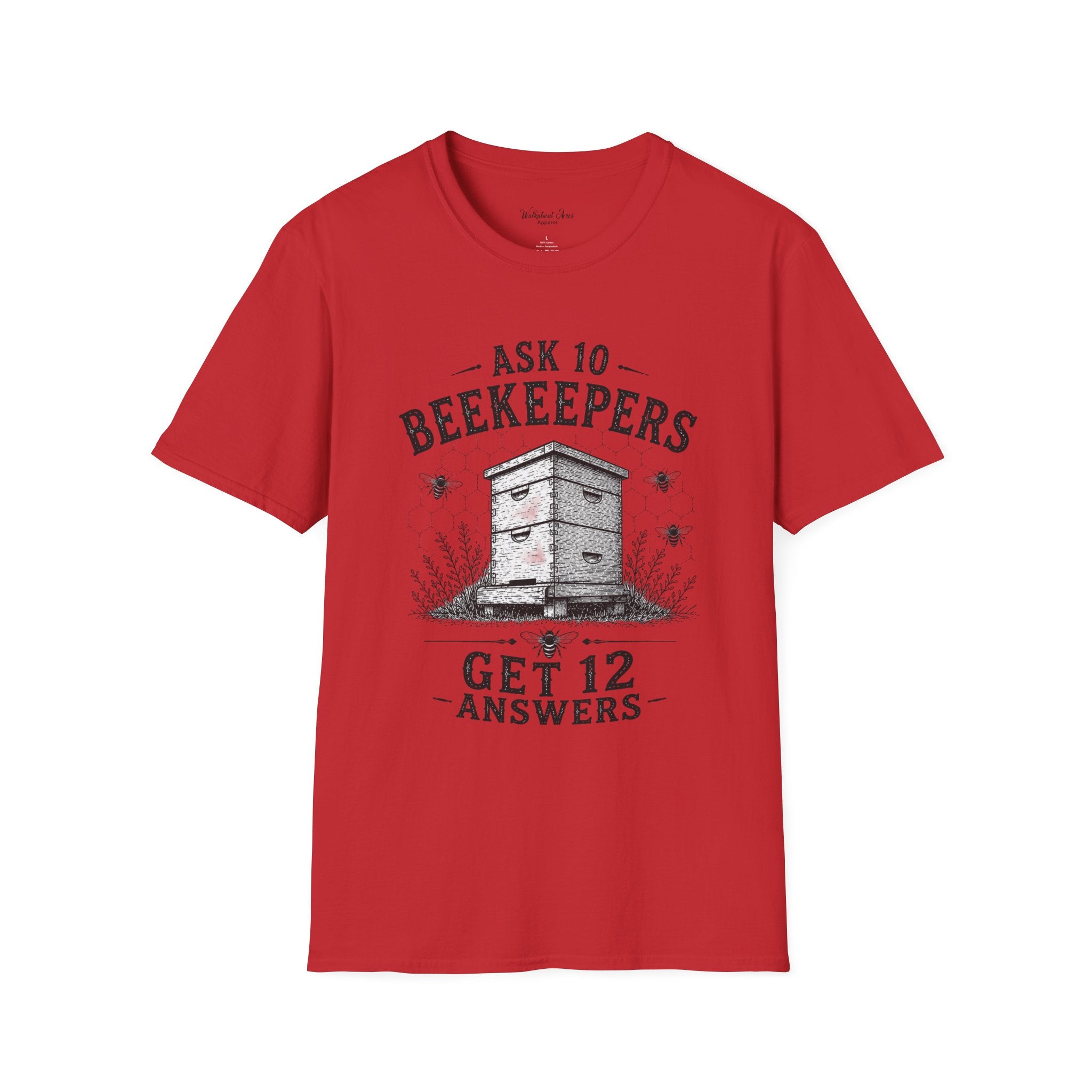 Ask 10 Beekeepers, Get 12 Answers T-Shirt | Funny Beekeeper Shirt | Bee Keeper Humor Tee