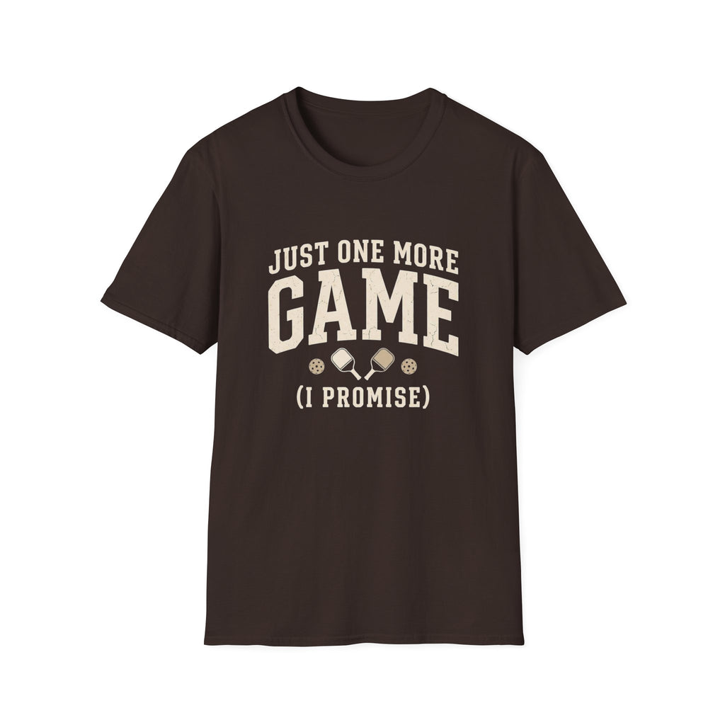 Just One More Game Shirt – Funny Pickleball T-Shirt, Pickleball Gift for Men & Women