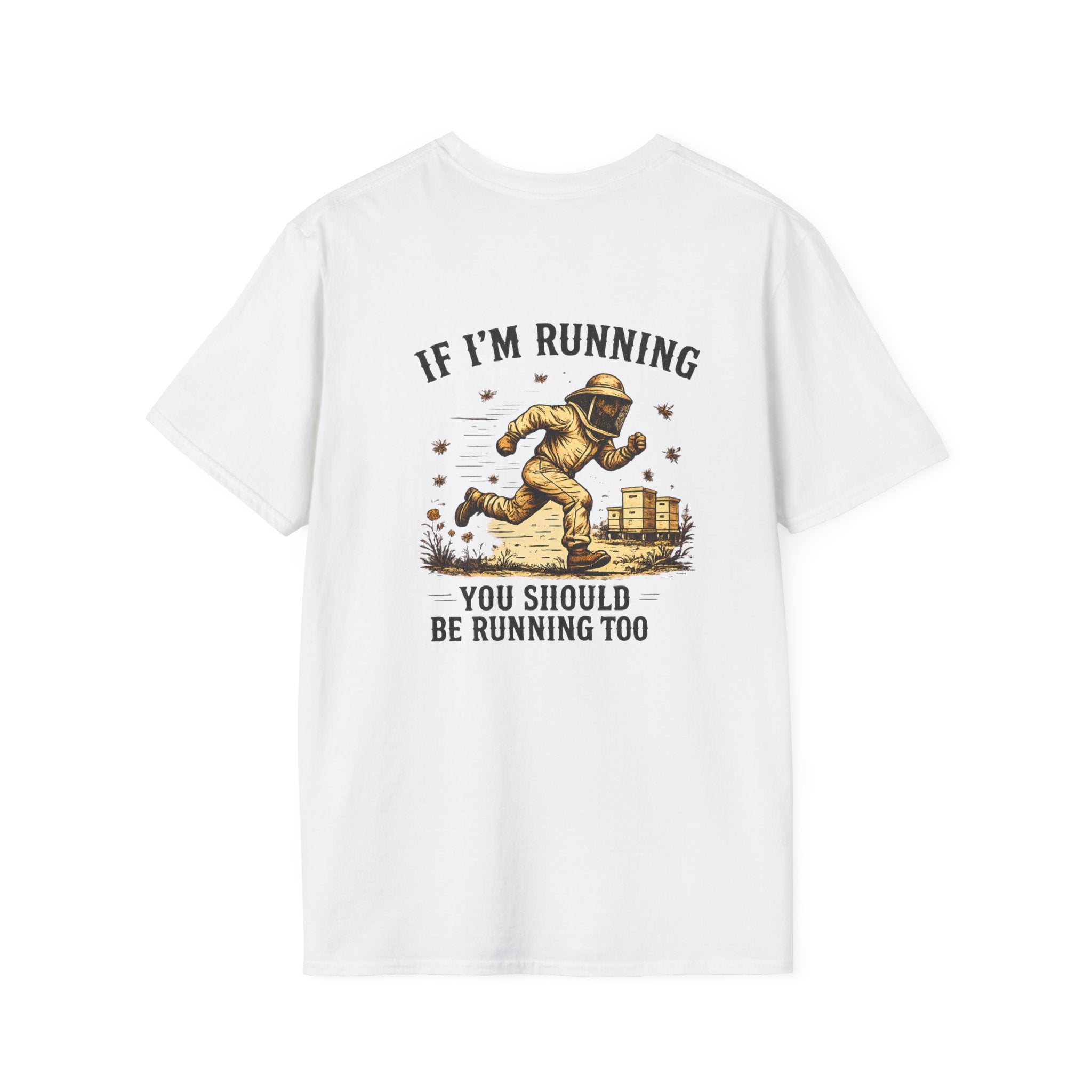 If I’m Running You Should Be Running Too T-Shirt | Funny Beekeeper Shirt | Bee Keeper Humor Tee