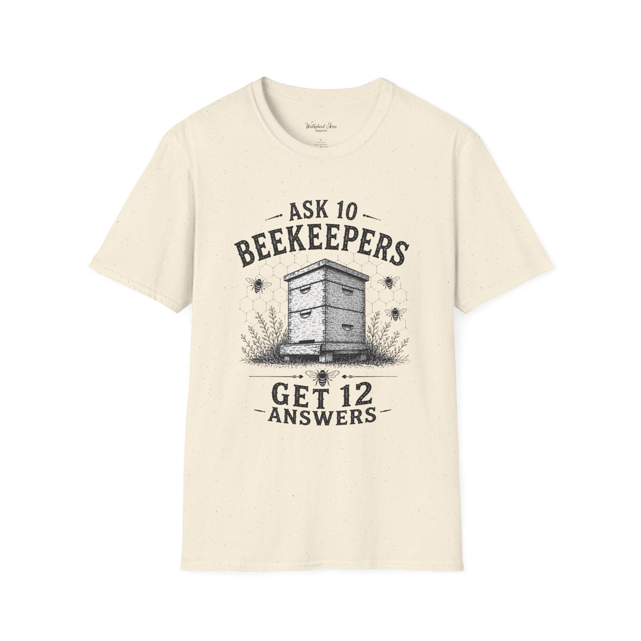 Ask 10 Beekeepers, Get 12 Answers T-Shirt | Funny Beekeeper Shirt | Bee Keeper Humor Tee