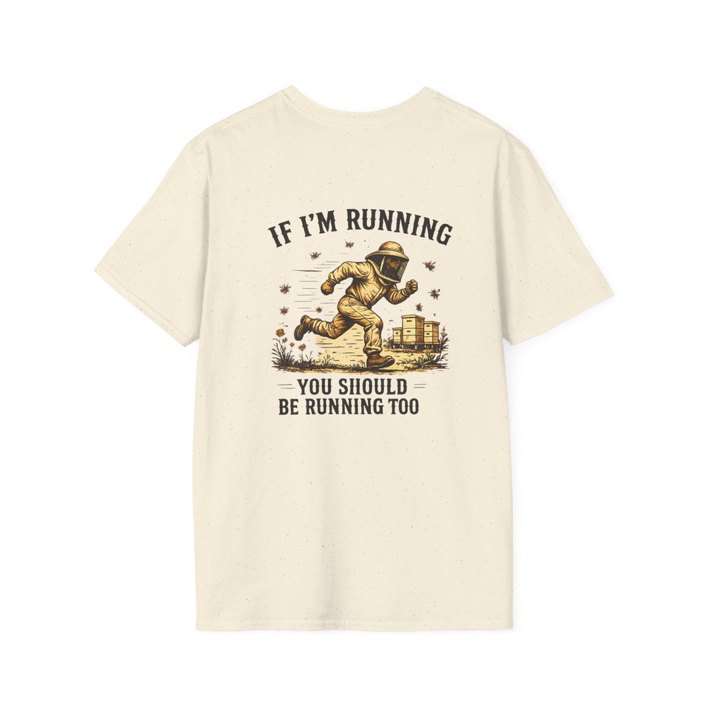 If I’m Running You Should Be Running Too T-Shirt | Funny Beekeeper Shirt | Bee Keeper Humor Tee
