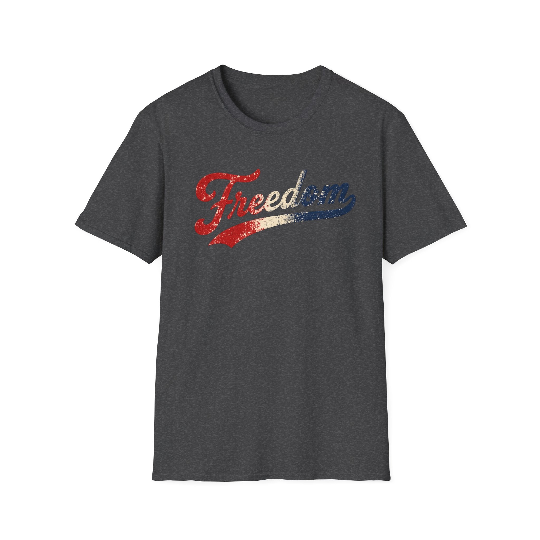 Freedom Shirt | Vintage Patriotic Graphic Tee | Distressed Red White Blue Freedom T-Shirt | Retro Americana Independence Day Shirt