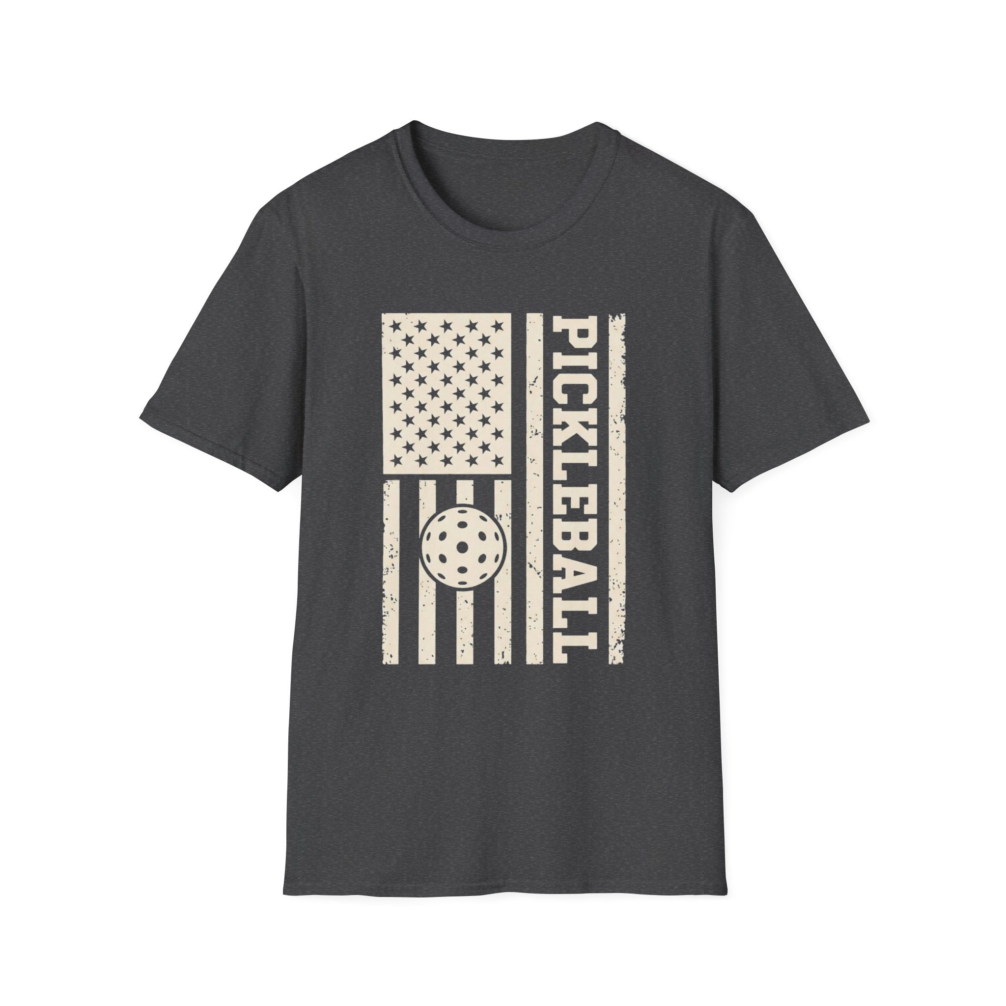 Pickleball American Flag Shirt – Distressed Patriotic Pickleball Tee for Men & Women