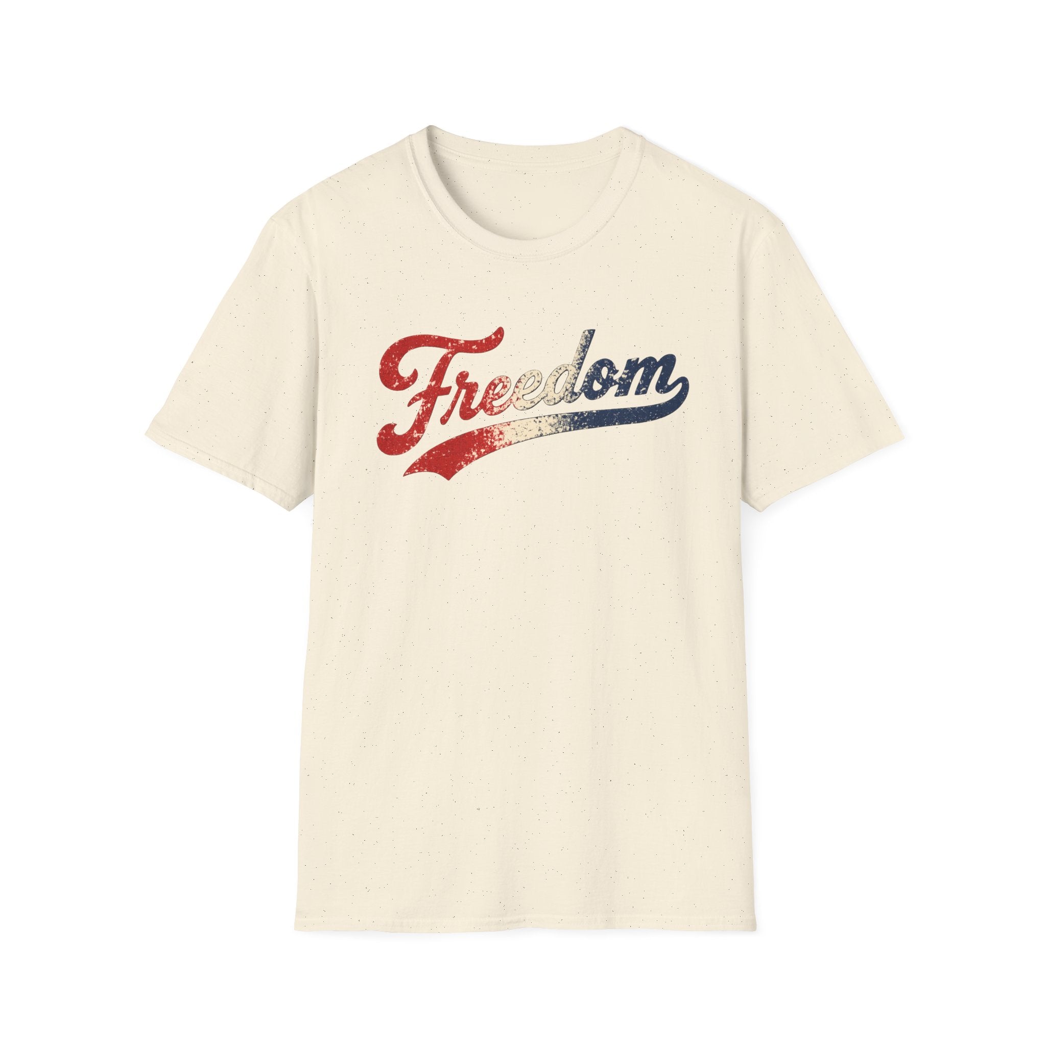 Freedom Shirt | Vintage Patriotic Graphic Tee | Distressed Red White Blue Freedom T-Shirt | Retro Americana Independence Day Shirt