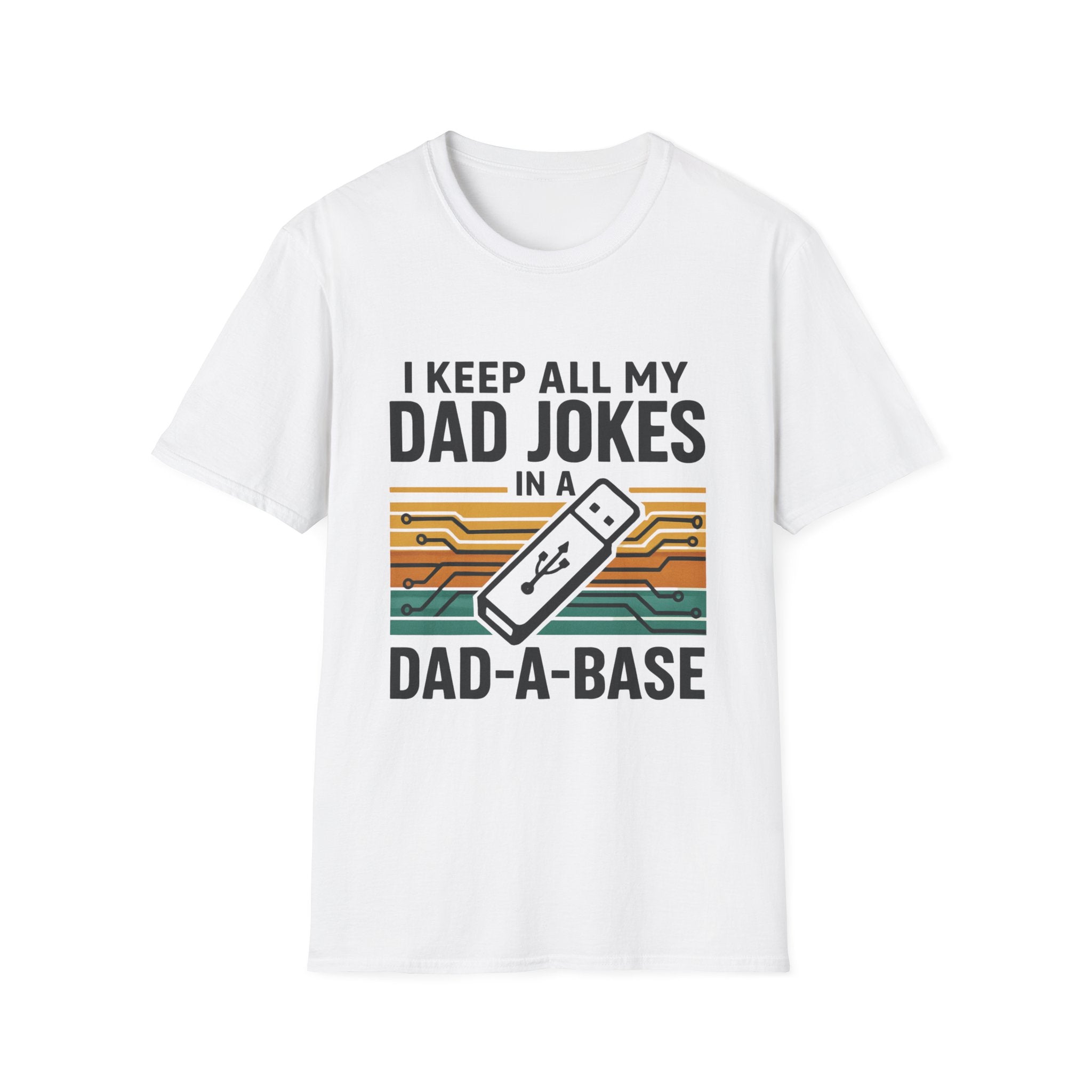 Dad-A-Base Funny Dad Shirt | Dad Joke USB Drive Tee | Nerdy Father’s Day Gift | Tech Dad Graphic T-Shirt | Computer Geek Dad Tee