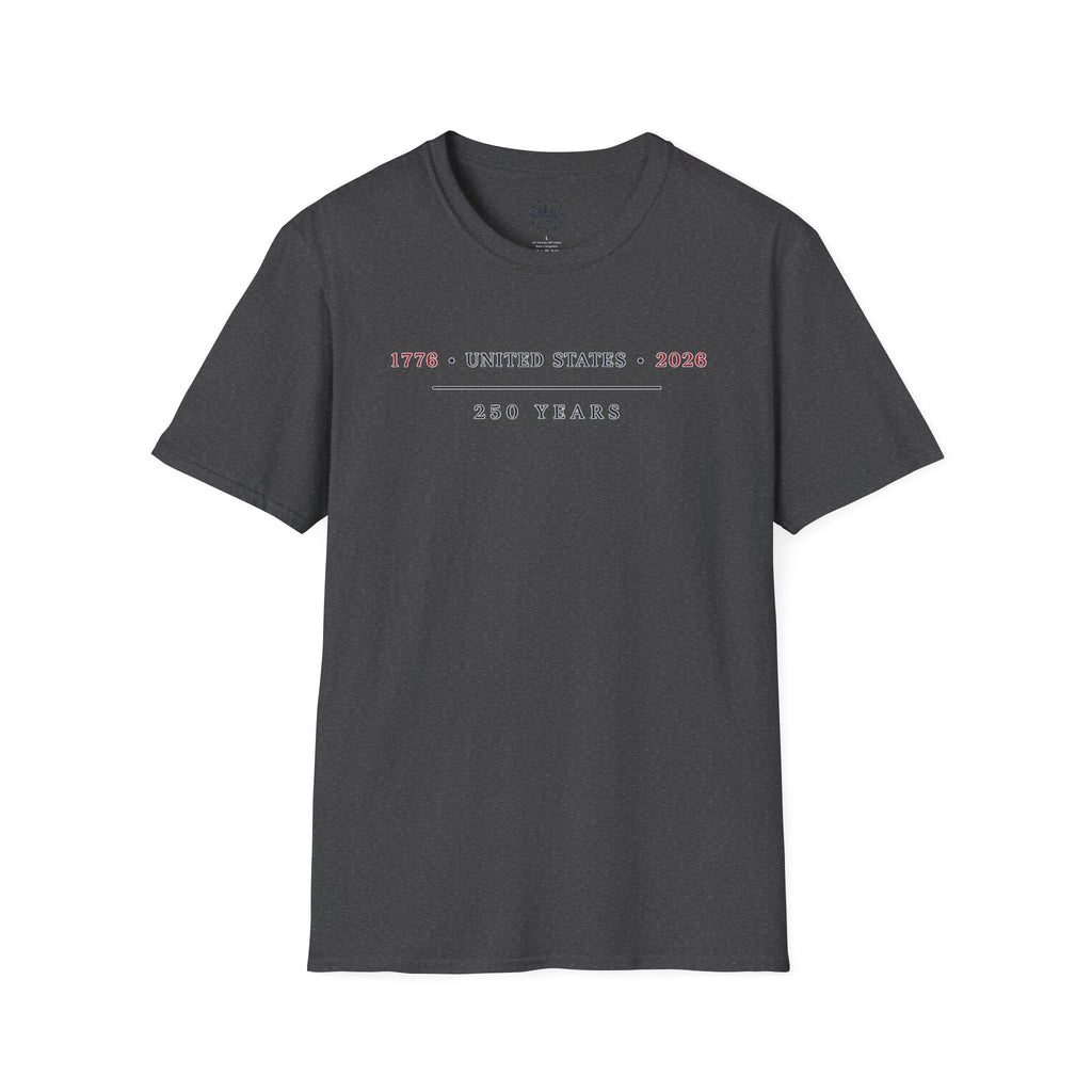 1776 United States 2026 Shirt | America 250 Years Tee | Minimalist Patriotic T-Shirt | USA Semiquincentennial Heritage Shirt