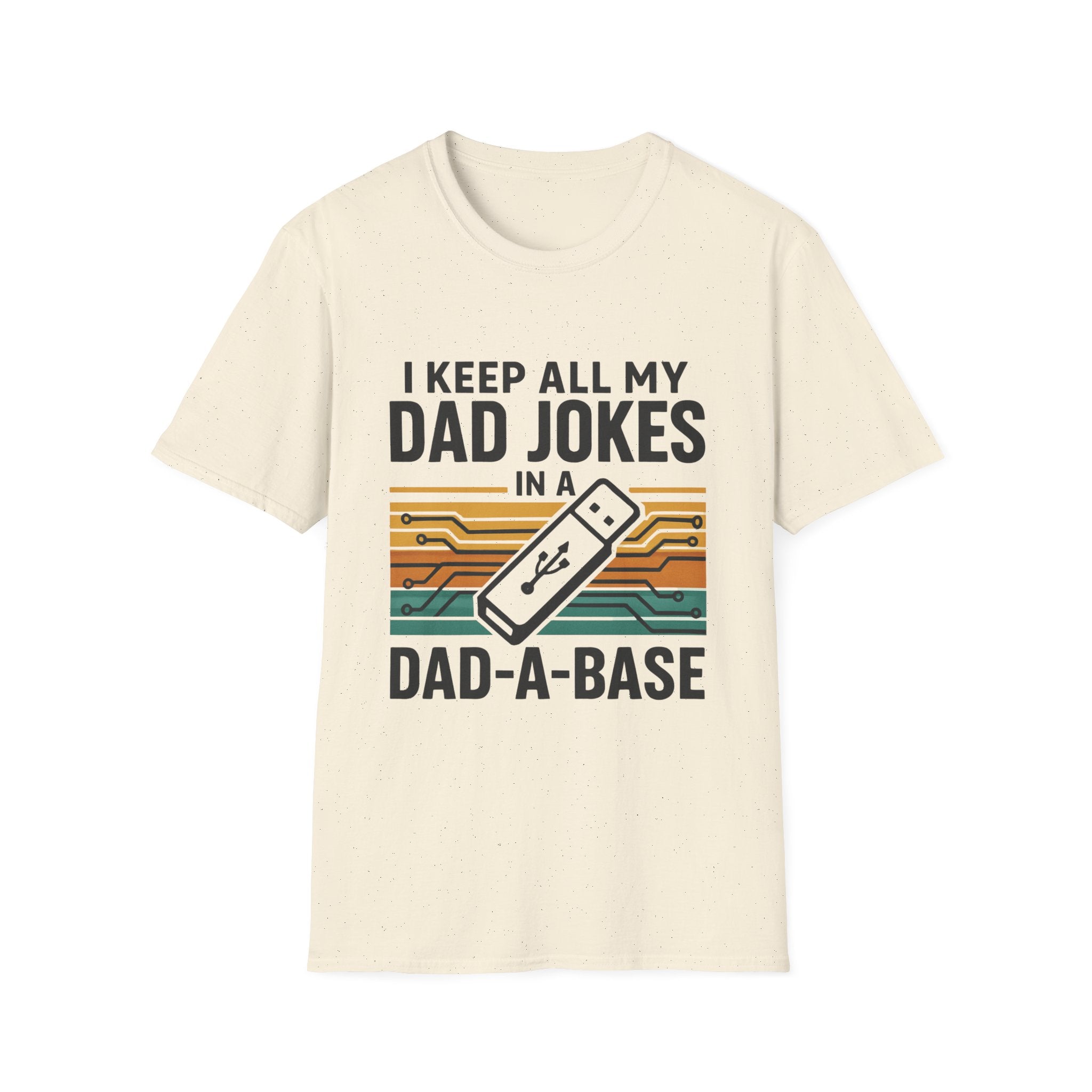 Dad-A-Base Funny Dad Shirt | Dad Joke USB Drive Tee | Nerdy Father’s Day Gift | Tech Dad Graphic T-Shirt | Computer Geek Dad Tee