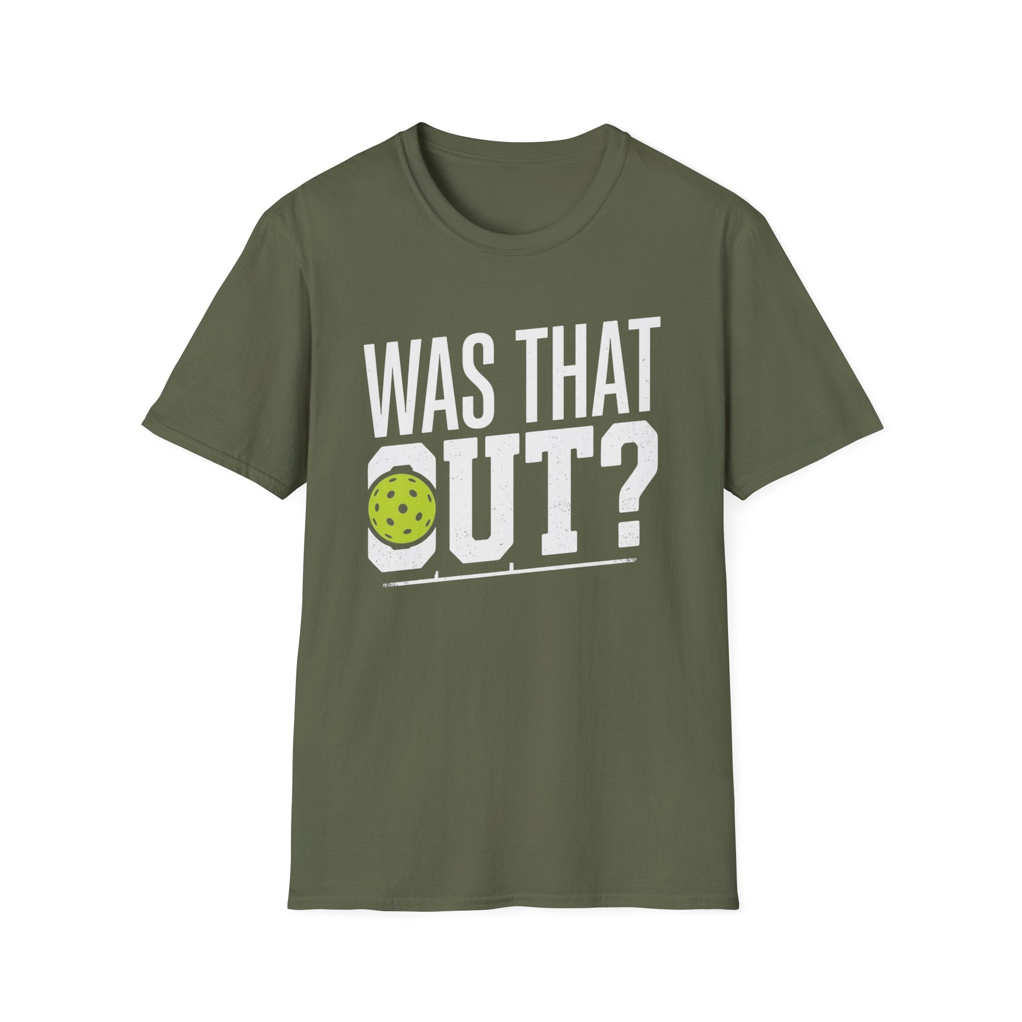 Was That Out? Pickleball Shirt – Funny Pickleball Tee | Pickleball Player Gift | Retro Court Humor Graphic T-Shirt