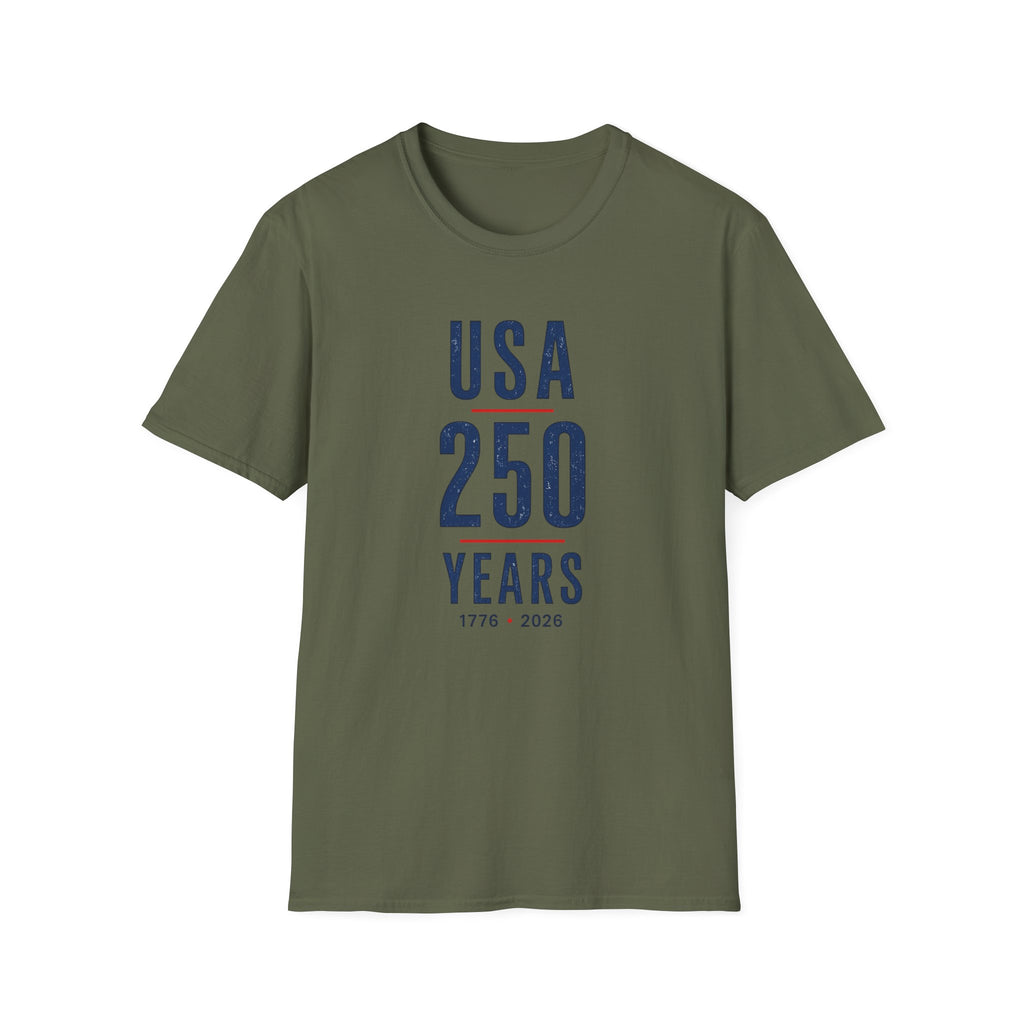 USA 250 Years Shirt | America 1776-2026 Patriotic Tee | Minimalist Semiquincentennial T-Shirt | American Heritage Apparel