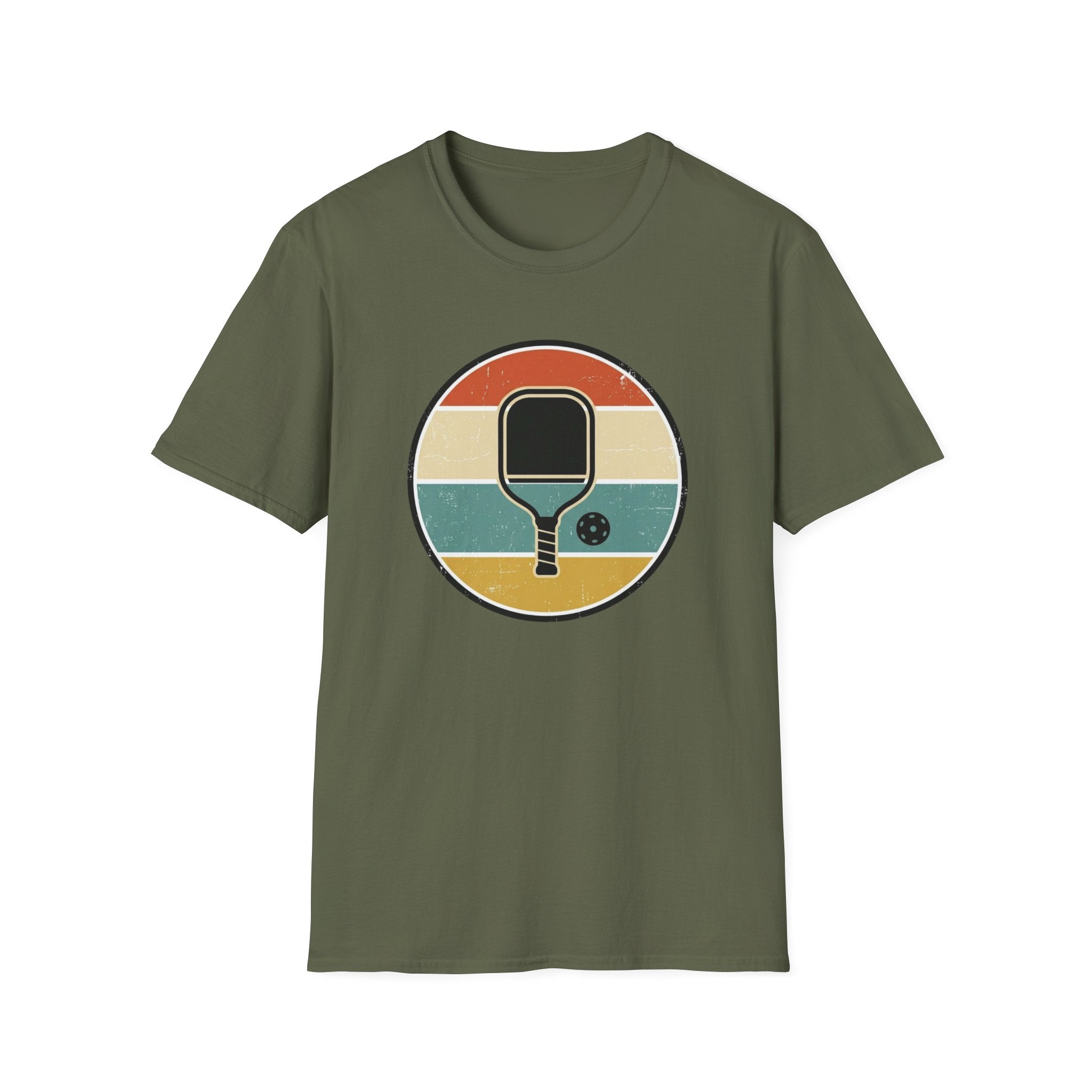 Retro Pickleball Paddle Vintage Graphic T-Shirt | Classic Retro Court Style Tee Unisex Soft style T-Shirt