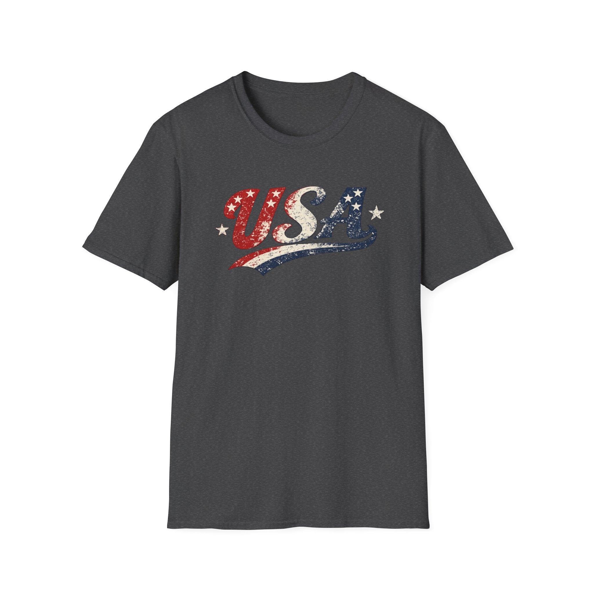 USA Patriotic Vintage T-Shirt | Distressed Red White & Blue Americana Graphic Tee