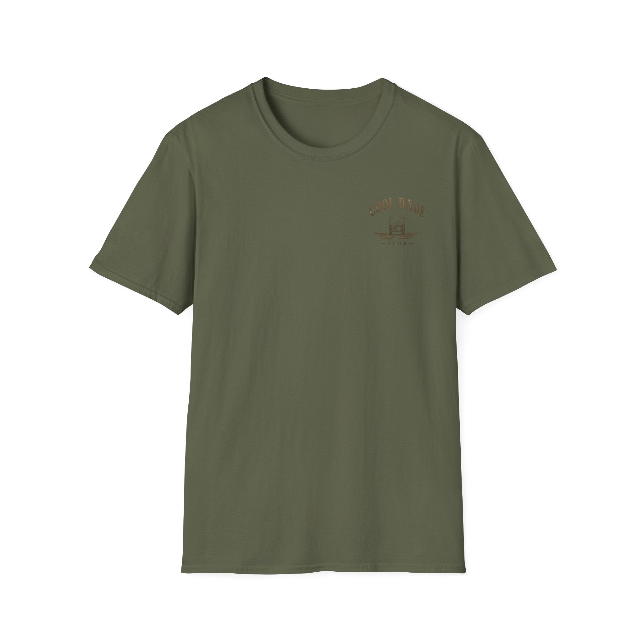 Cool Dads Club Whiskey Tee – Vintage Dad Shirt | Retro Whiskey Glass Graphic T-Shirt | Comfort Colors Military Green Tee | Father’s Day Gift for Dad