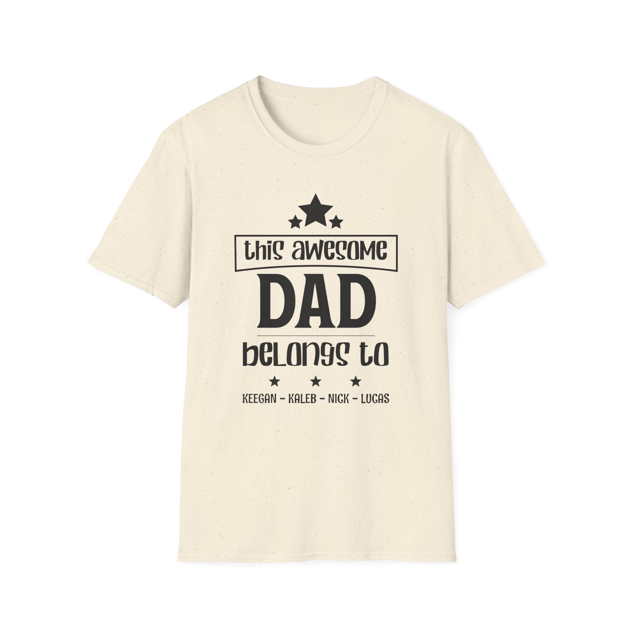 Personalized Dad Shirt with Kids Names | This Awesome Dad Belongs To | Father's Day Gift