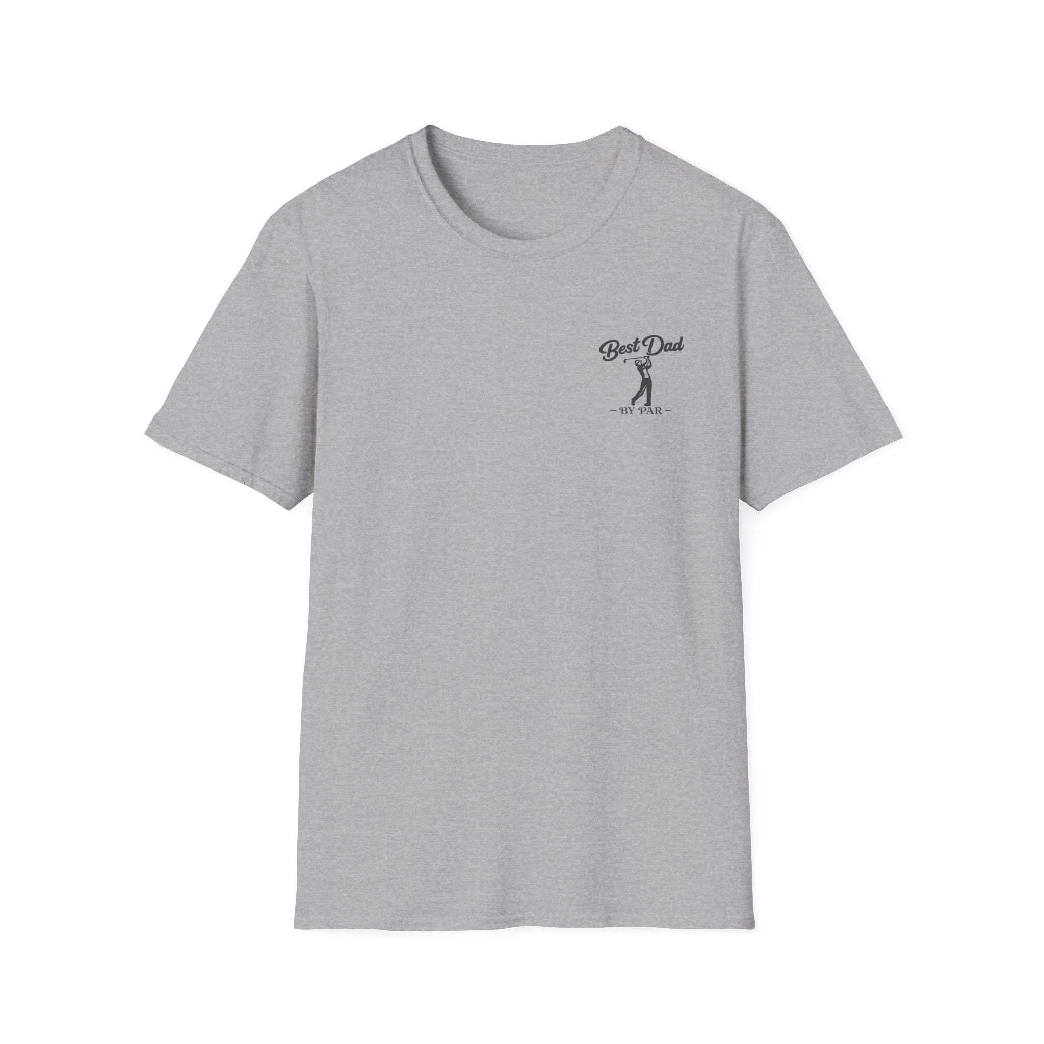 Best Dad By Par Golf Shirt | Funny Golf Dad T-Shirt | Father’s Day Golf Tee | Left Chest Graphic Dad Shirt | Comfort Colors Style Tee