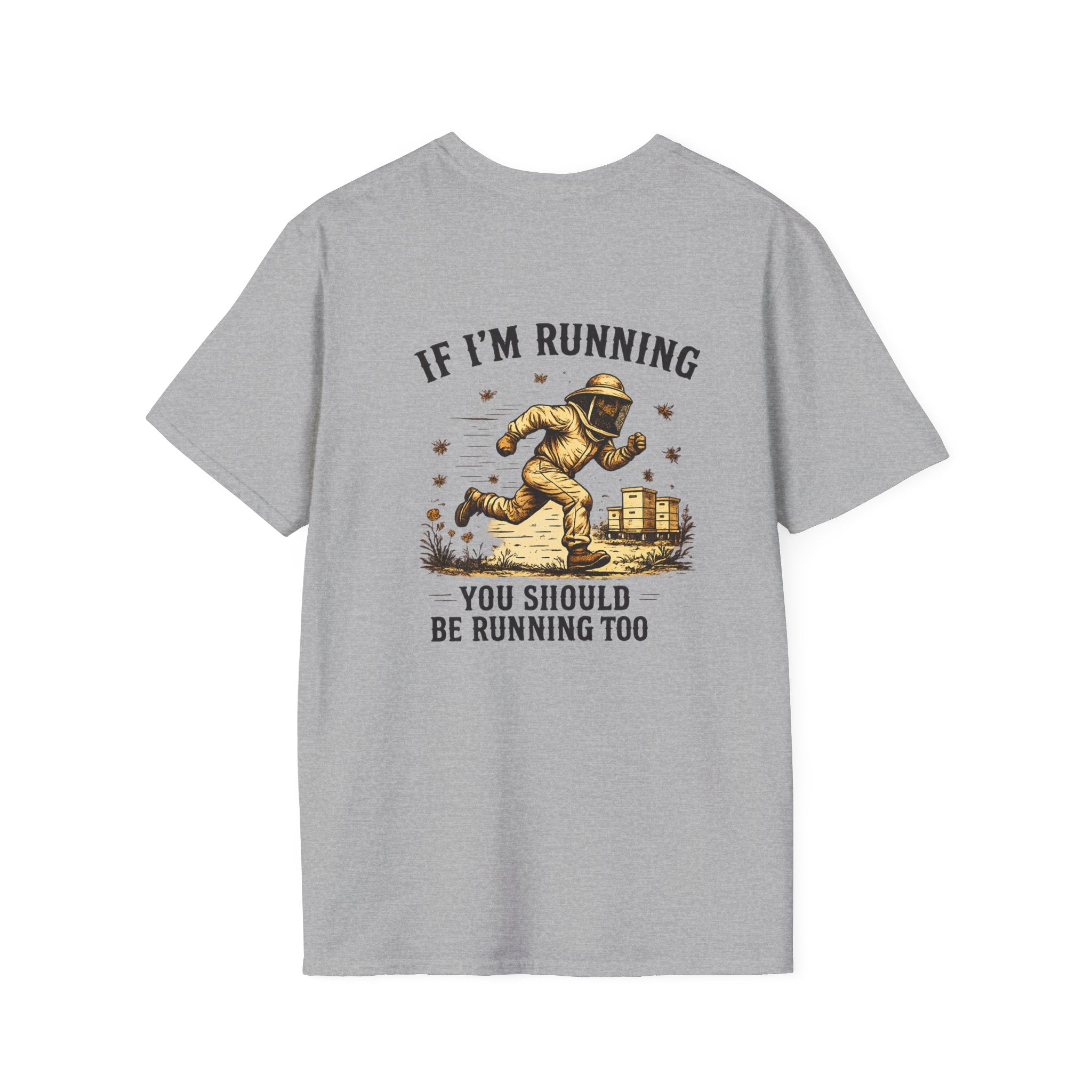 If I’m Running You Should Be Running Too T-Shirt | Funny Beekeeper Shirt | Bee Keeper Humor Tee