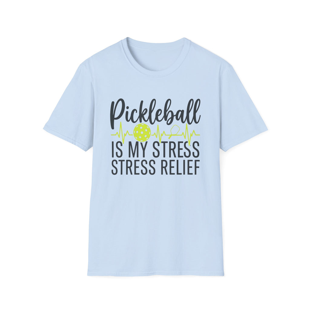 Pickleball Is My Stress Relief Shirt – Funny Pickleball Therapy Tee for Men & Women