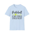 Pickleball Is My Stress Relief Shirt – Funny Pickleball Therapy Tee for Men & Women