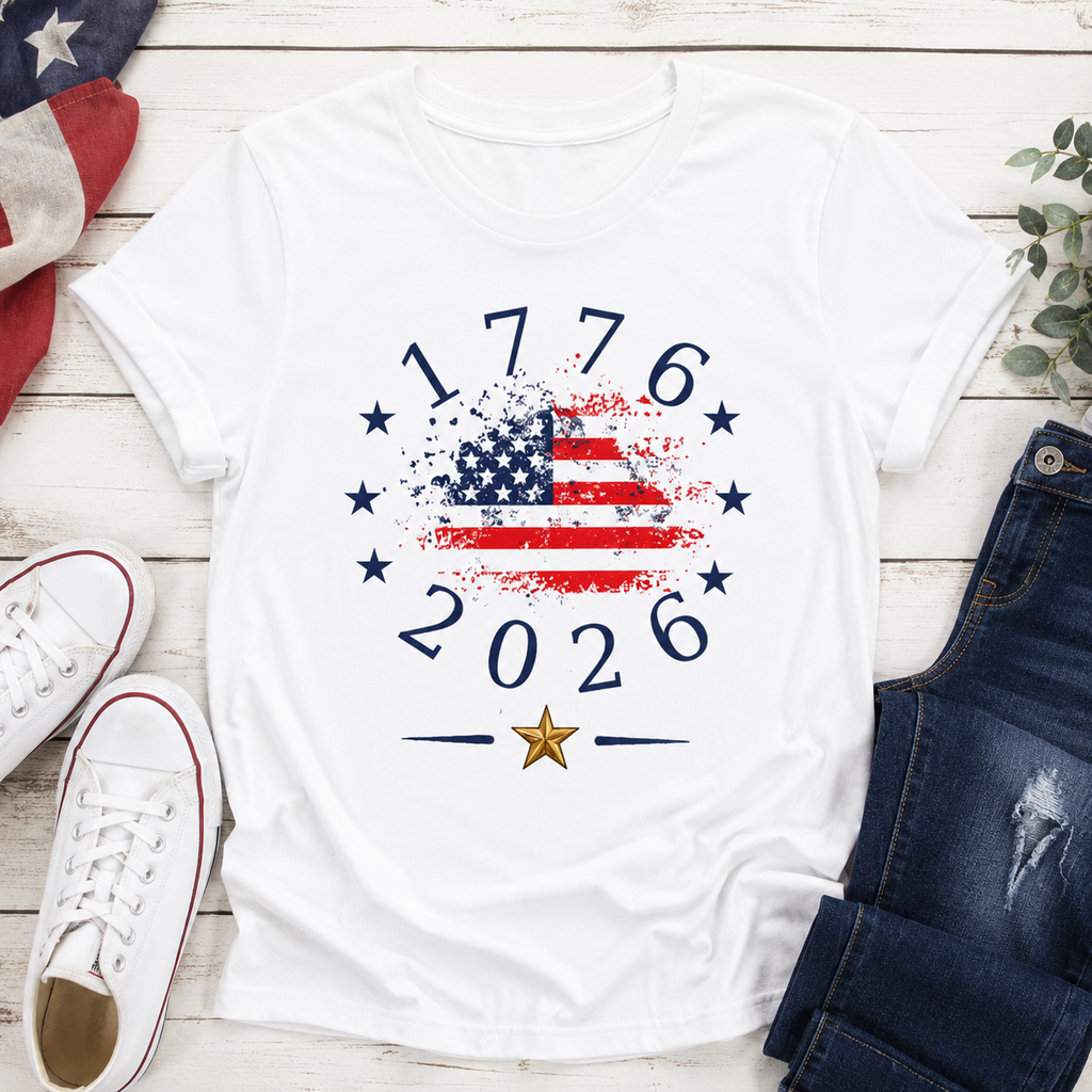 1776–2026 America Anniversary Shirt | Patriotic USA Flag Graphic Tee | 250 Years of Freedom Shirt