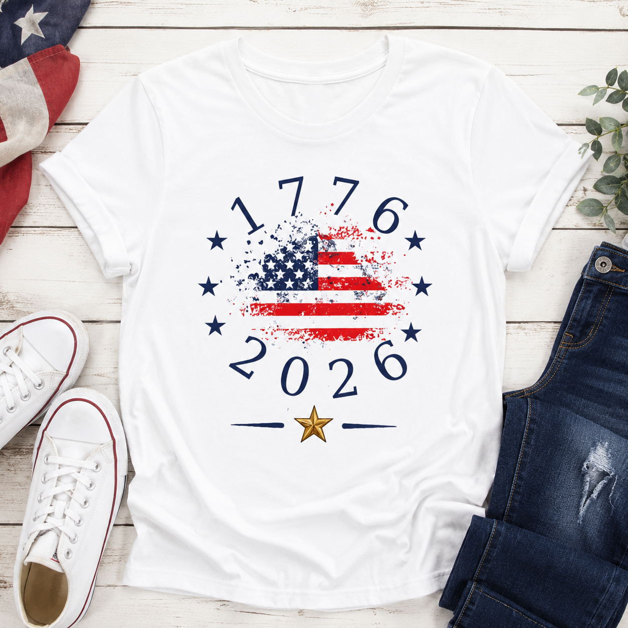 1776–2026 America Anniversary Shirt | Patriotic USA Flag Graphic Tee | 250 Years of Freedom Shirt