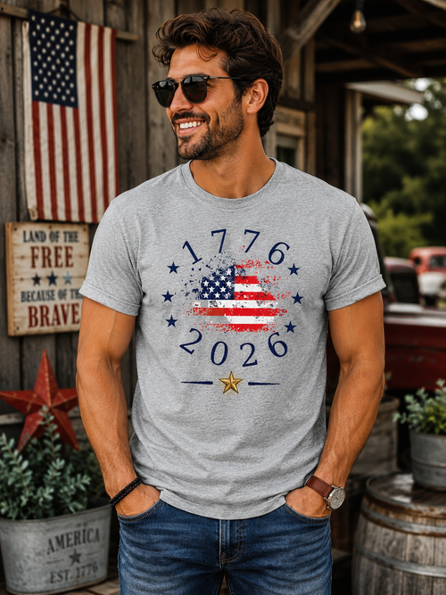 1776–2026 America Anniversary Shirt | Patriotic USA Flag Graphic Tee | 250 Years of Freedom Shirt