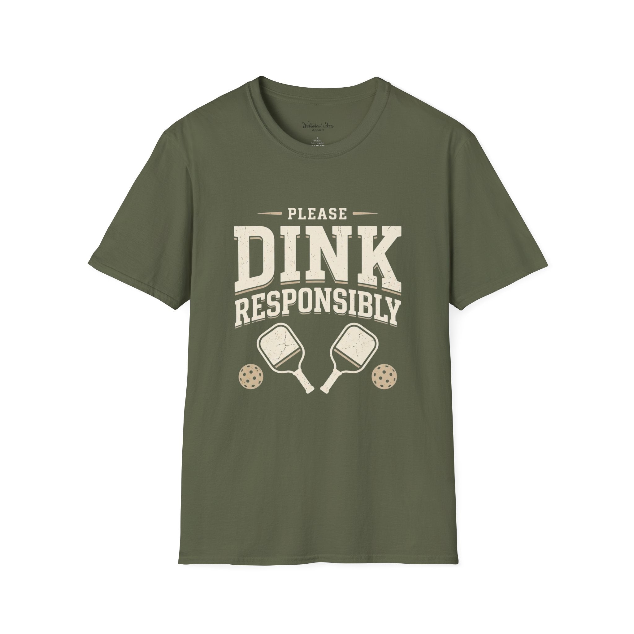 Dink Responsibly Shirt – Funny Pickleball T-Shirt, Pickleball Gift for Men & Women
