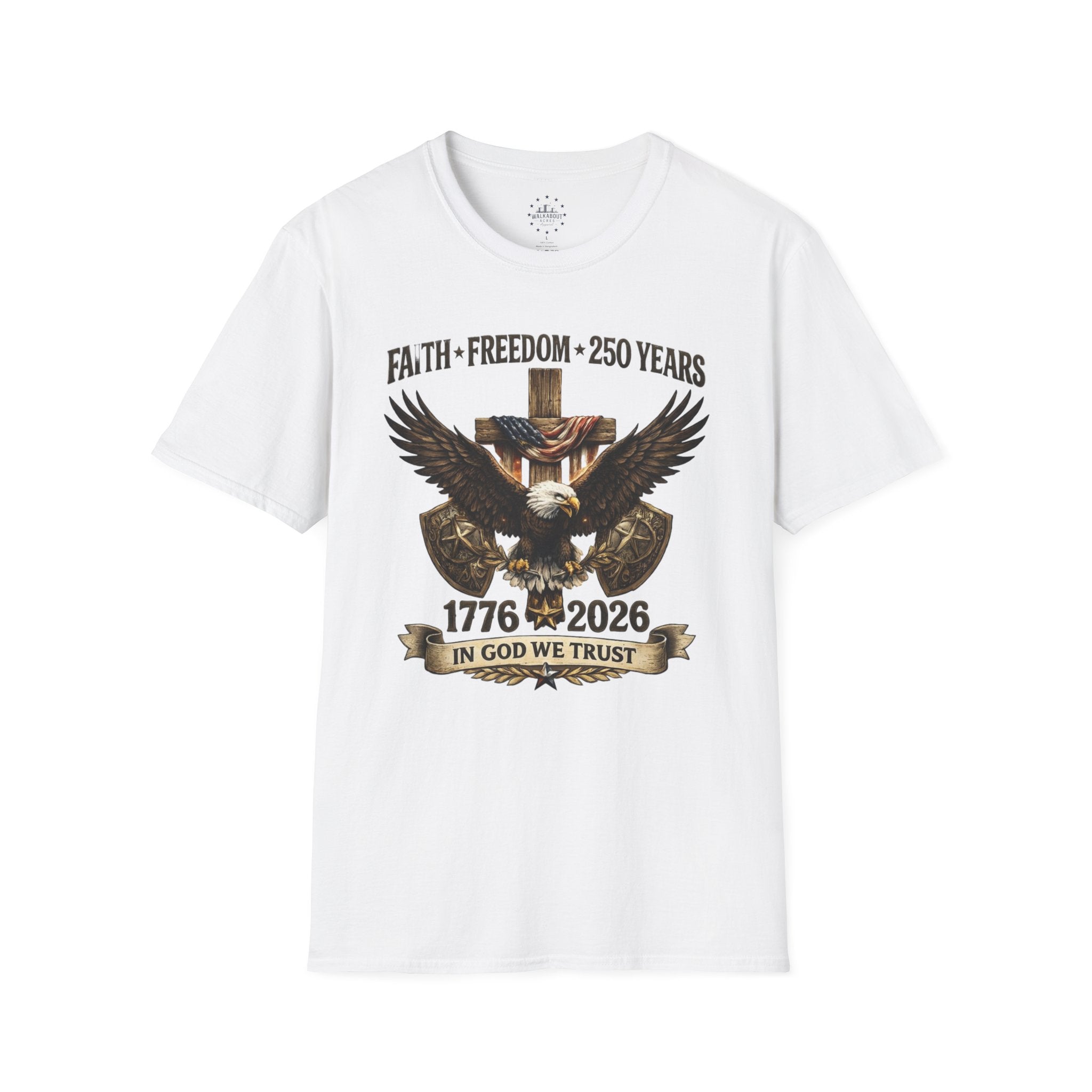Faith Freedom 250 Years Shirt | In God We Trust Patriotic Eagle Tee | America 1776–2026 Anniversary Shirt