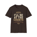 Sorry I’ll Be At The Courts Pickleball Shirt | Funny Pickleball Tee | Vintage Pickleball Graphic T-Shirt