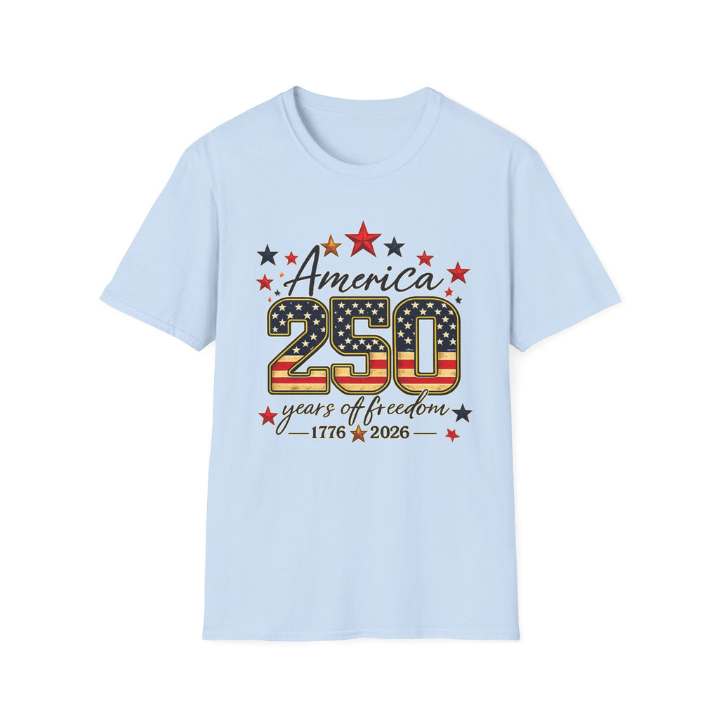 America 250 Years of Freedom Shirt | Patriotic USA Flag Anniversary Tee | 1776–2026 Celebration Shirt
