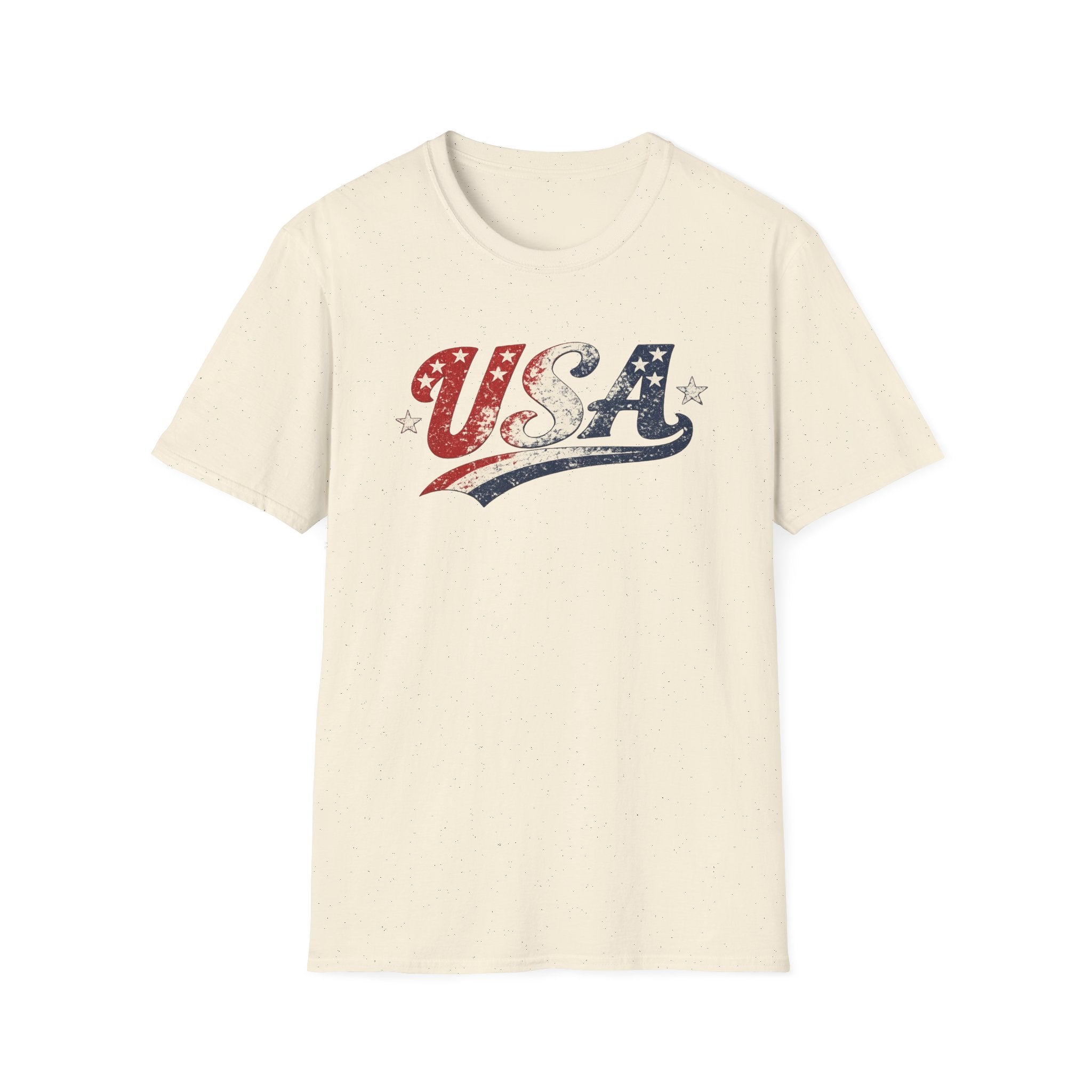 USA Patriotic Vintage T-Shirt | Distressed Red White & Blue Americana Graphic Tee