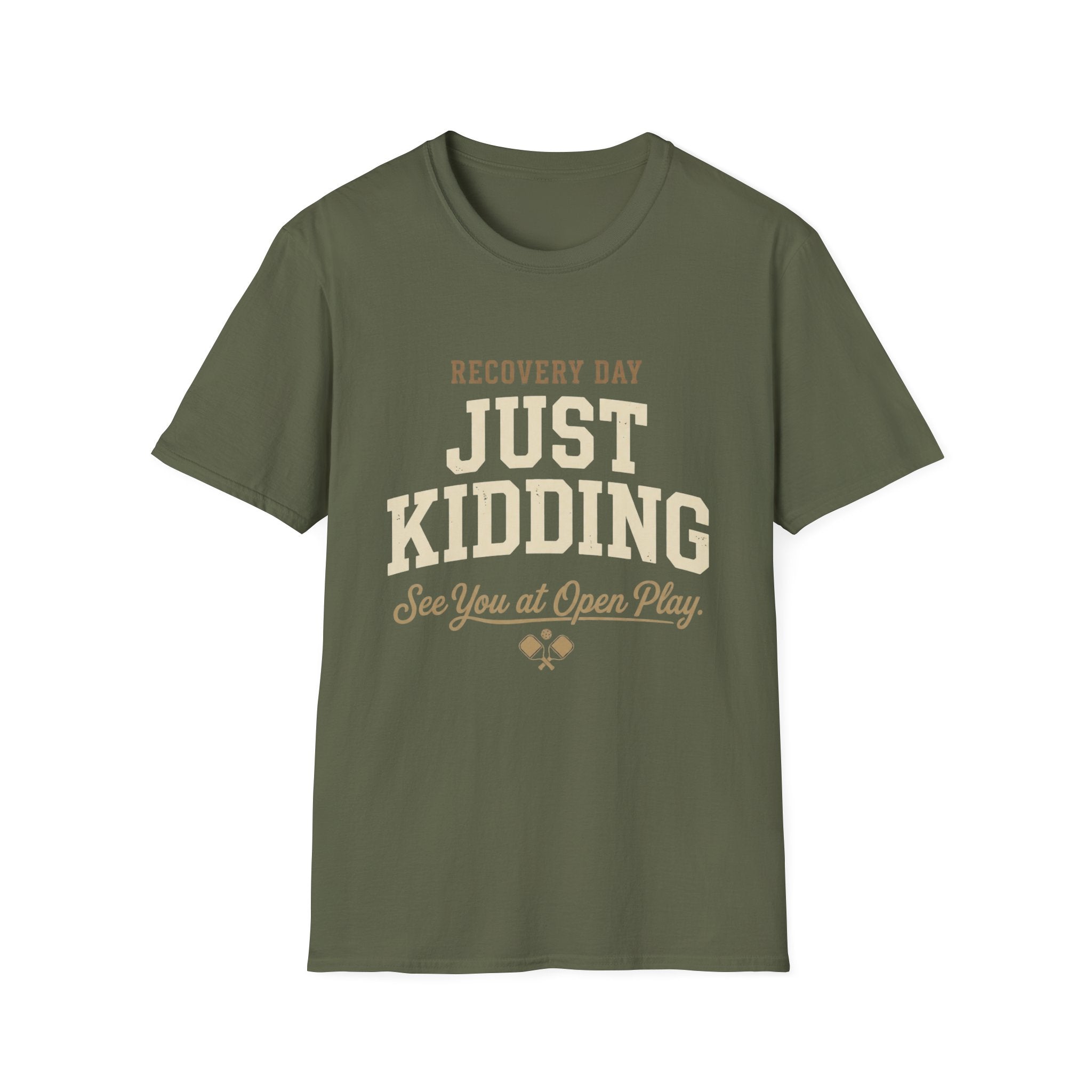 Recovery Day Just Kidding Pickleball Shirt | Funny Open Play Pickleball Tee | Vintage Pickleball Graphic T-Shirt