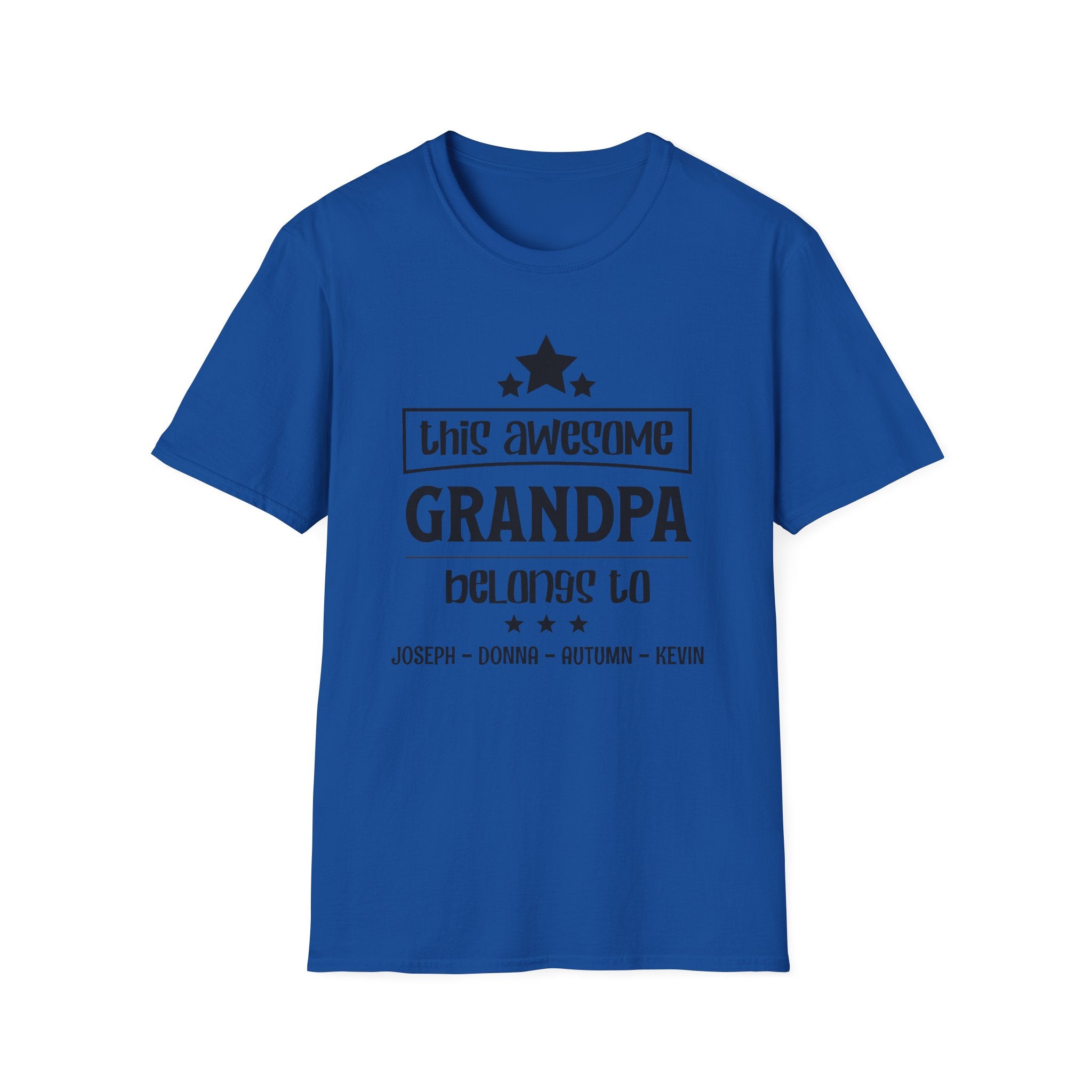 Personalized This Awesome Grandpa Belongs To Shirt | Custom Grandkids Names Gift for Grandpa