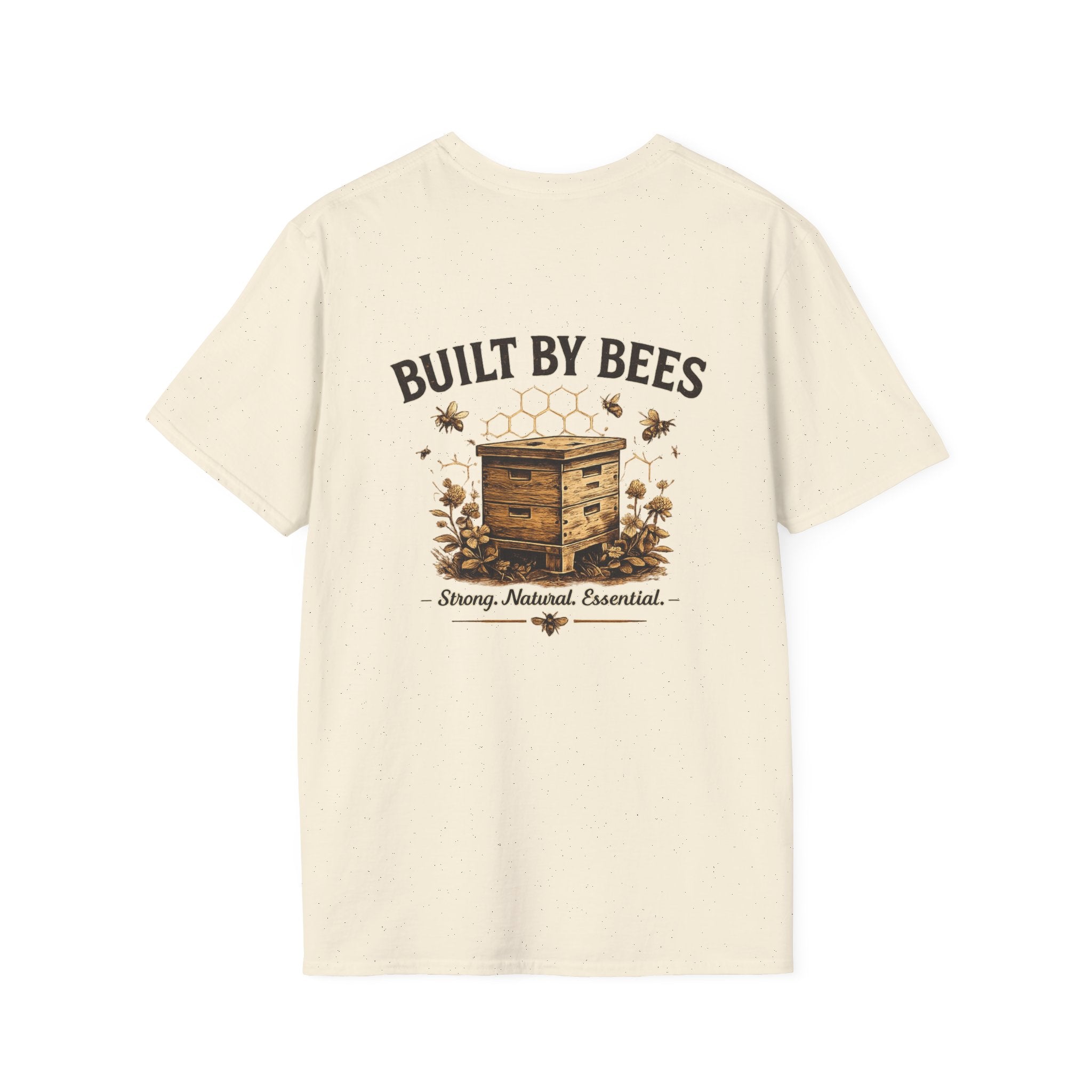 Built by Bees Beekeeper T-Shirt | Rustic Beekeeping Shirt | Bee Keeper Tee