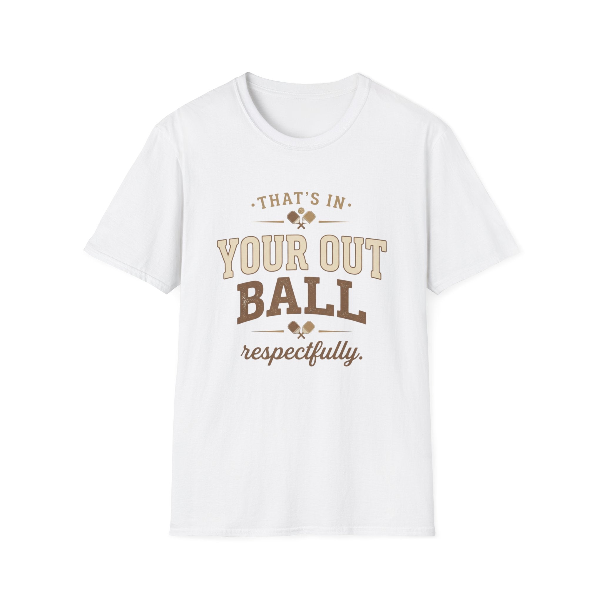 That’s In Your Out Ball Pickleball Shirt | Funny Pickleball Tee | Vintage Pickleball Graphic Unisex Softstyle T-Shirt