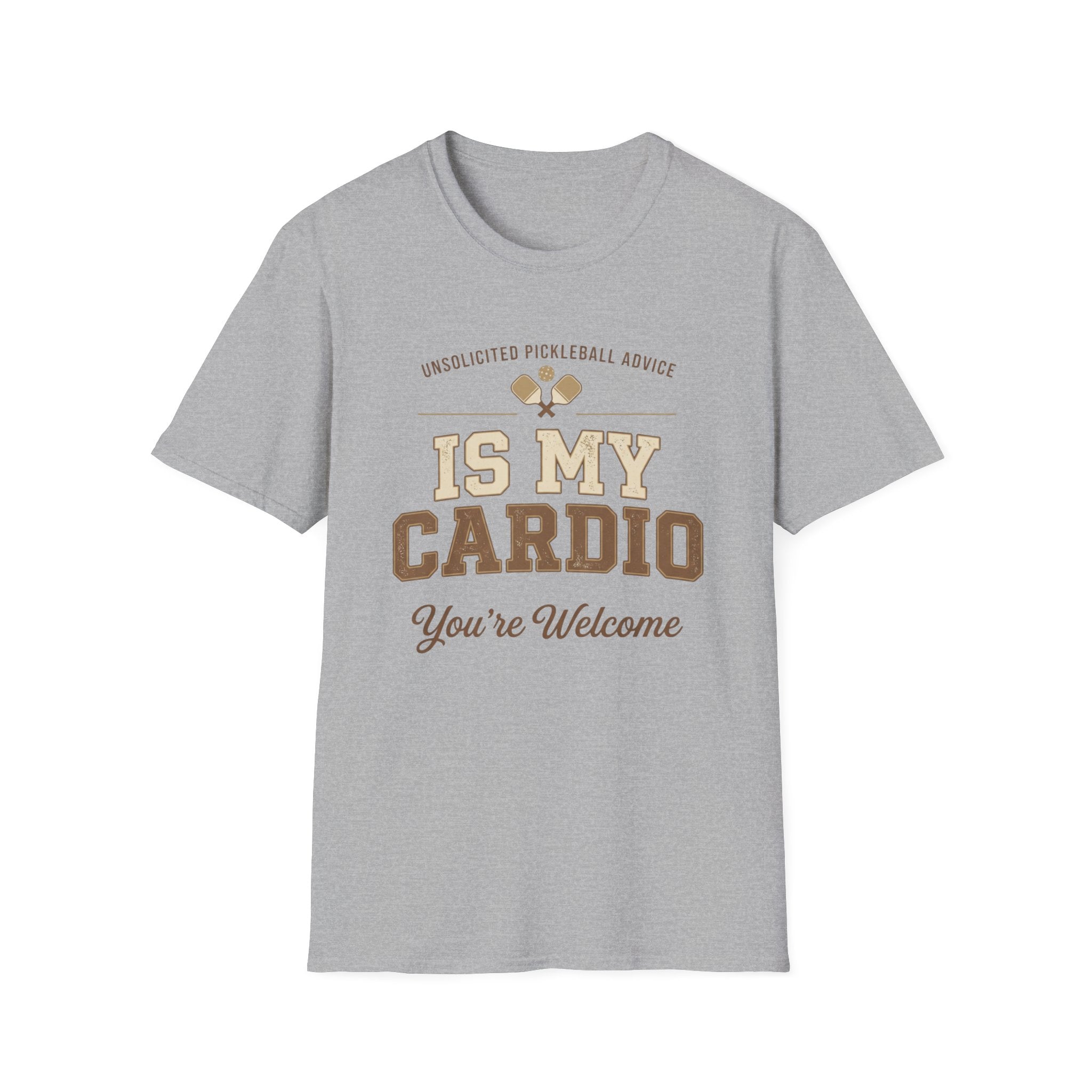 Unsolicited Pickleball Advice Is My Cardio Shirt | Funny Pickleball Tee | Vintage Pickleball Graphic Unisex Softstyle T-Shirt