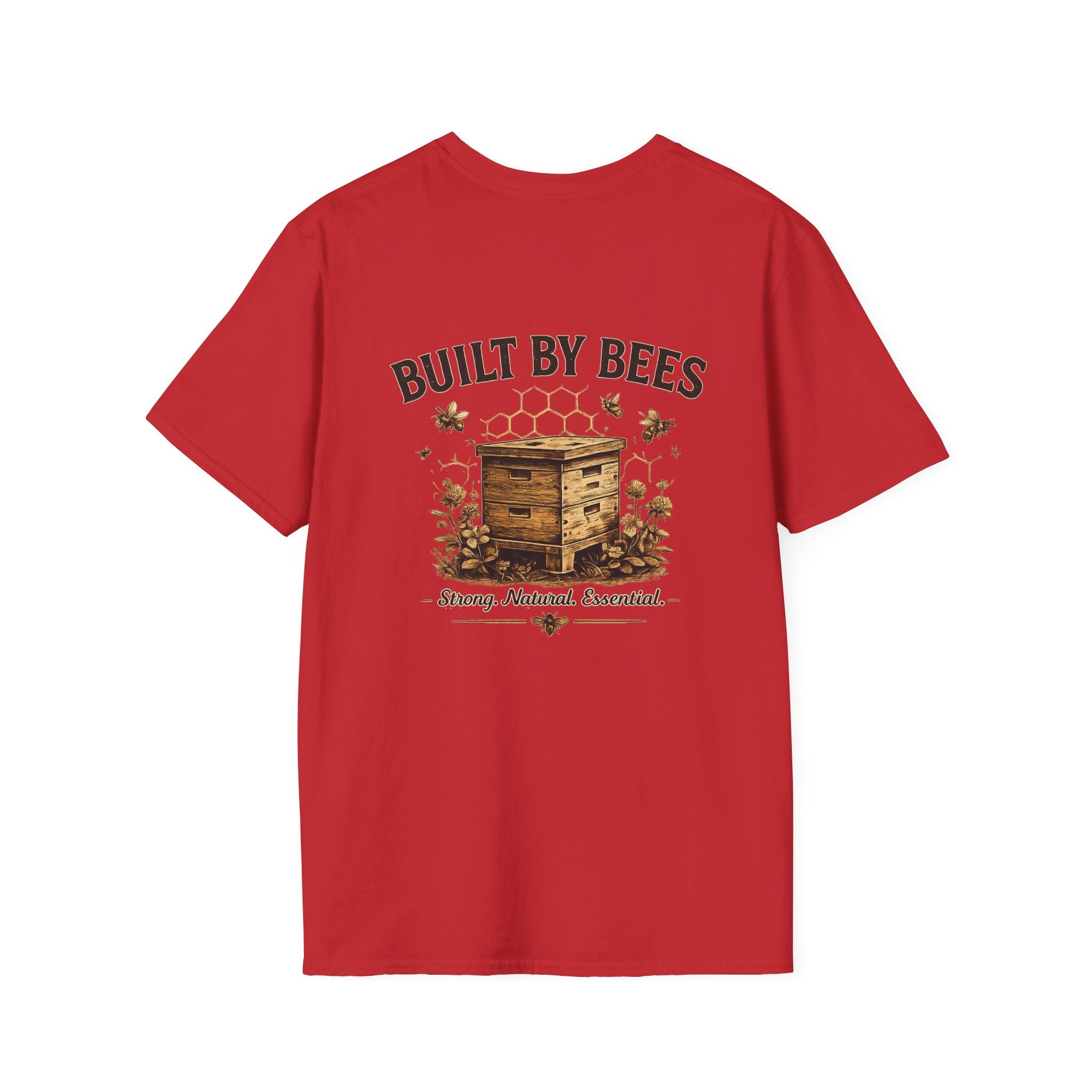 Built by Bees Beekeeper T-Shirt | Rustic Beekeeping Shirt | Bee Keeper Tee