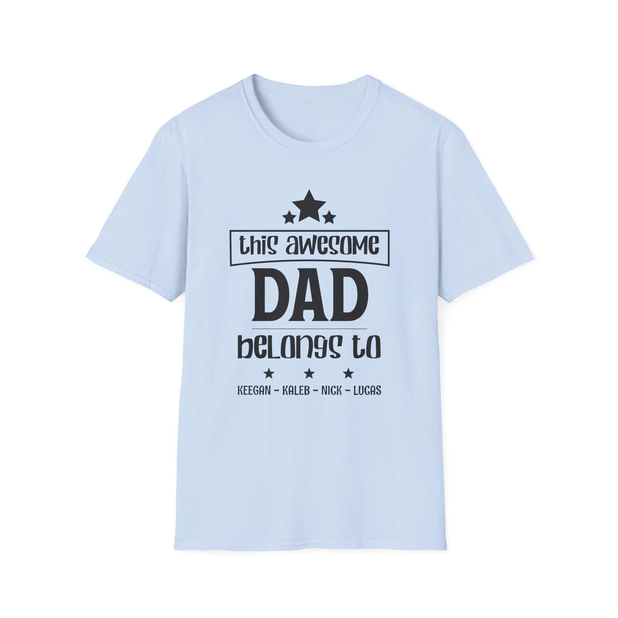 Personalized Dad Shirt with Kids Names | This Awesome Dad Belongs To | Father's Day Gift