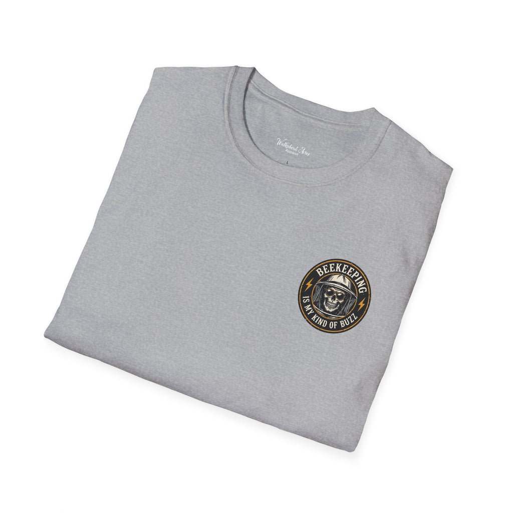 Beekeeping Is My Kind of Buzz Shirt | Skull Beekeeper Tee | Rustic Bee Keeper T-Shirt | Honey Lover Gift
