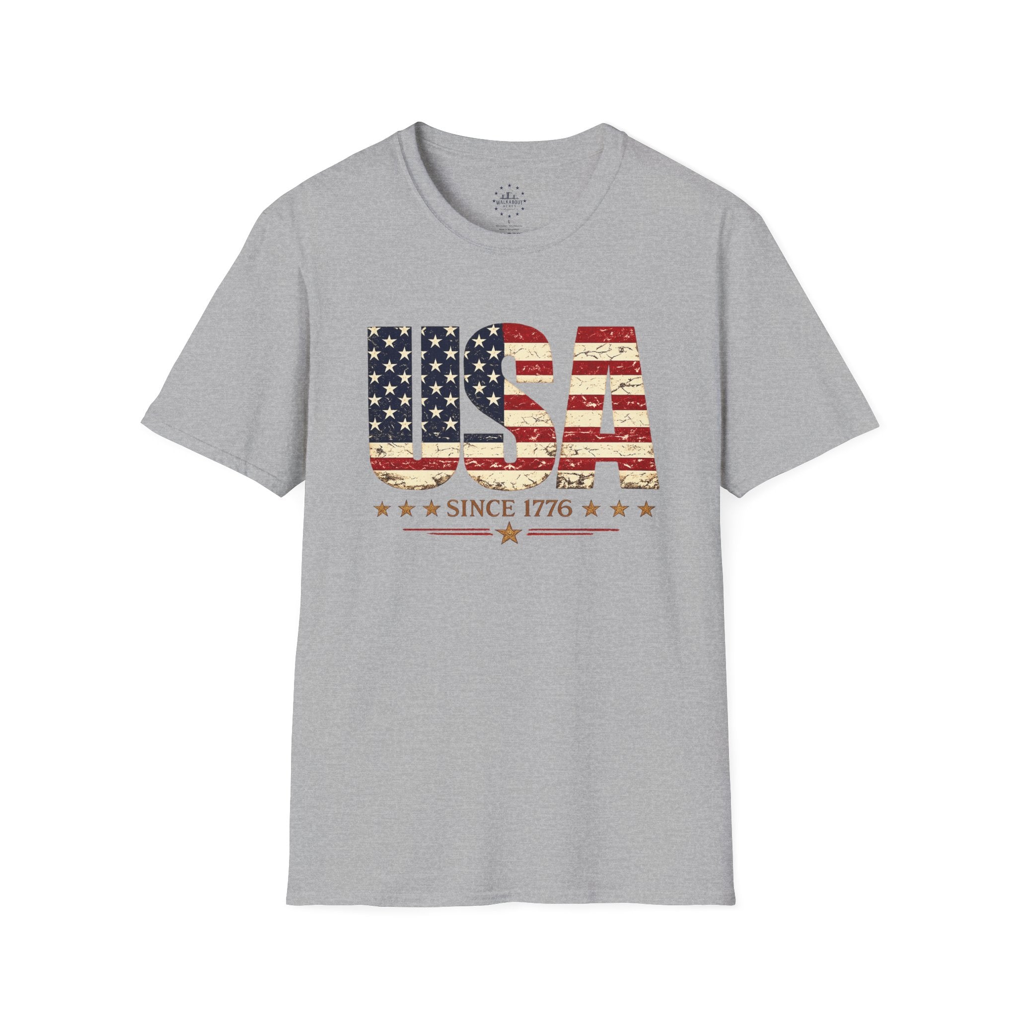 USA Since 1776 Vintage Patriotic T-Shirt | Distressed American Flag Graphic Tee