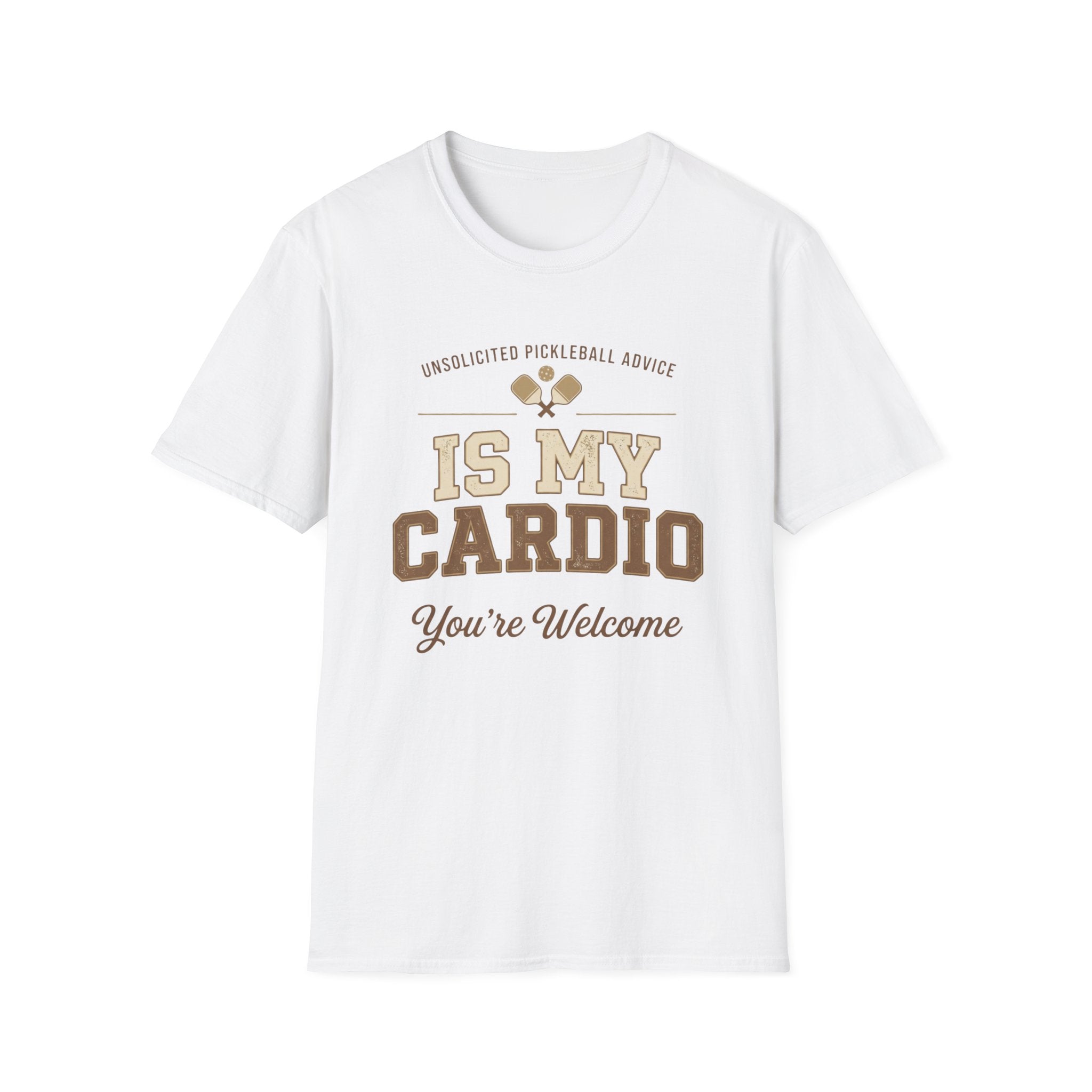 Unsolicited Pickleball Advice Is My Cardio Shirt | Funny Pickleball Tee | Vintage Pickleball Graphic Unisex Softstyle T-Shirt