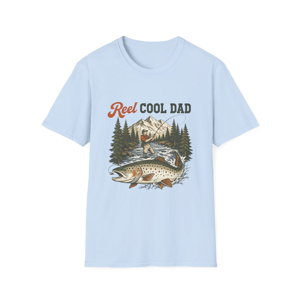 Reel Cool Dad Fishing Shirt | Funny Fishing Dad T-Shirt | Father’s Day Fisherman Gift | Vintage Trout Graphic Tee | Outdoorsman Dad Shirt