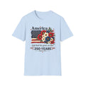 America 250 Years Shirt | God Shed His Grace on Thee Patriotic Floral Flag Tee