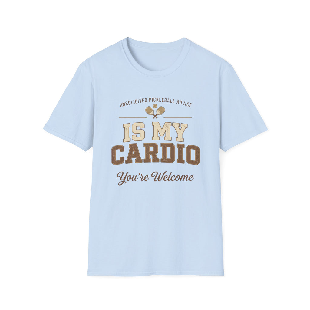 Unsolicited Pickleball Advice Is My Cardio Shirt | Funny Pickleball Tee | Vintage Pickleball Graphic Unisex Softstyle T-Shirt