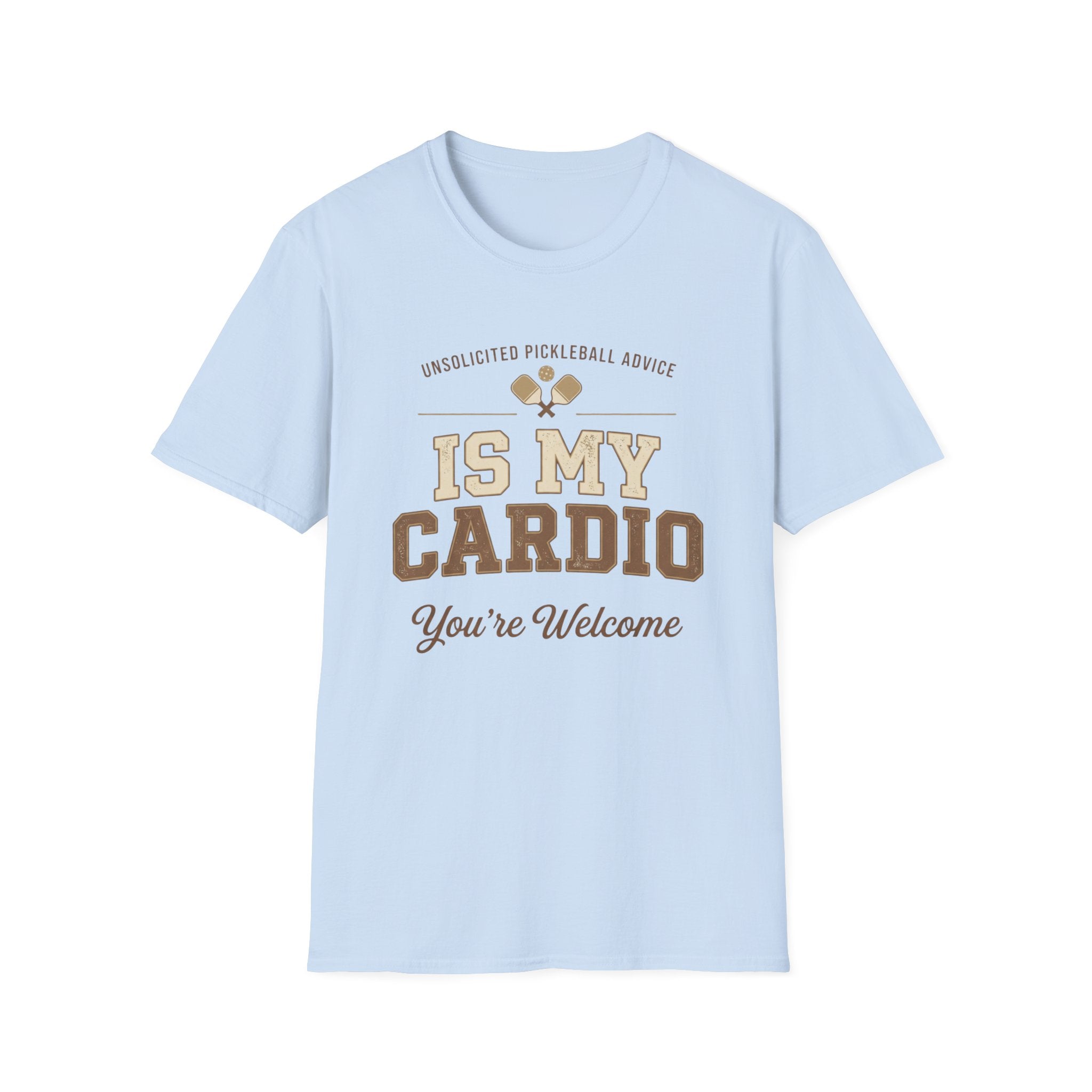 Unsolicited Pickleball Advice Is My Cardio Shirt | Funny Pickleball Tee | Vintage Pickleball Graphic Unisex Softstyle T-Shirt