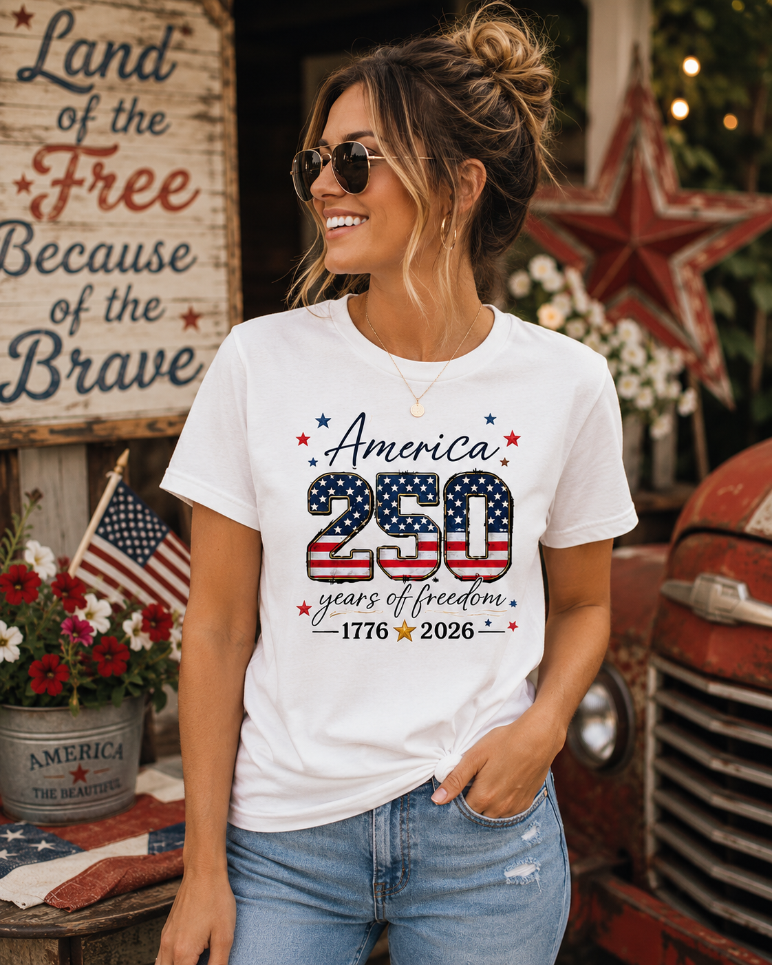America 250 Years of Freedom Shirt | Patriotic USA Flag Anniversary Tee | 1776–2026 Celebration Shirt