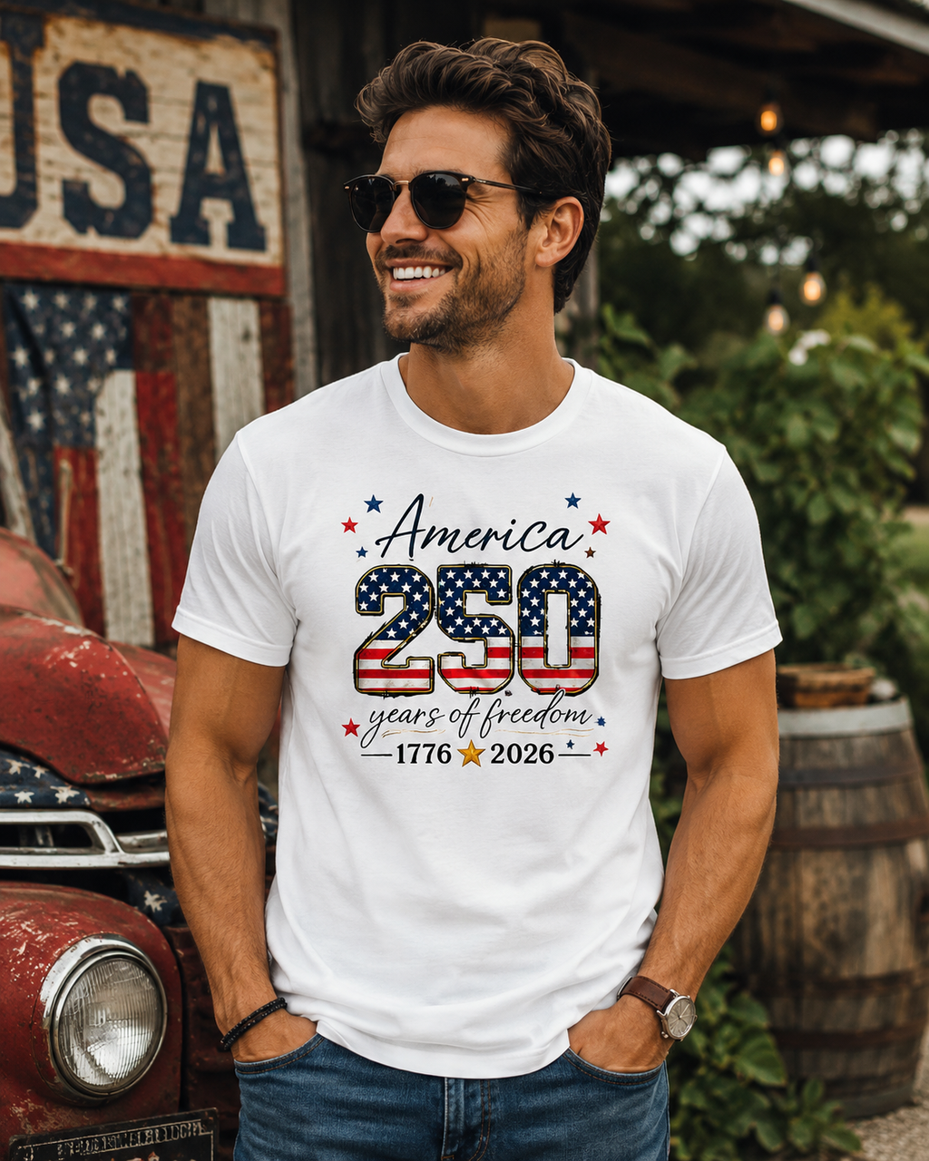 America 250 Years of Freedom Shirt | Patriotic USA Flag Anniversary Tee | 1776–2026 Celebration Shirt