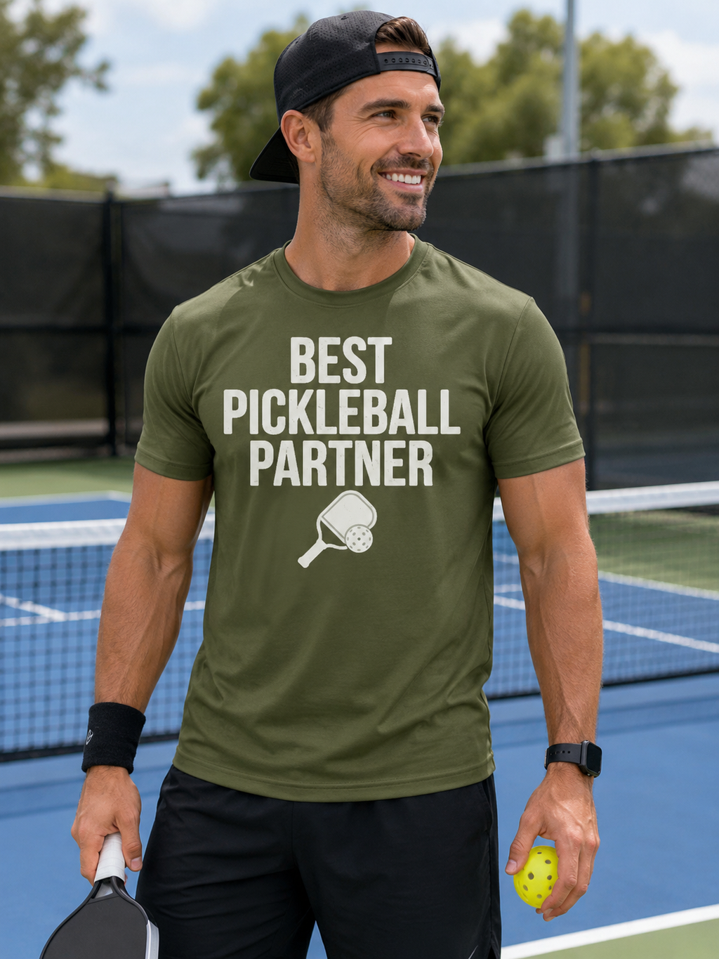 Best Pickleball Partner Shirt – Funny Pickleball Couple Tee | Pickleball Gift for Him or Her | Pickleball Court Graphic T-Shirt