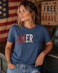 America Patriotic Shirt | Vintage USA Graphic Tee | Distressed Americana T-Shirt