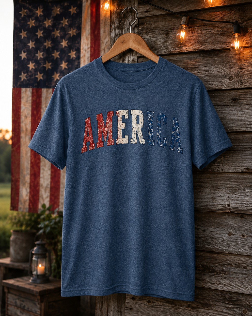 America Patriotic Shirt | Vintage USA Graphic Tee | Distressed Americana T-Shirt