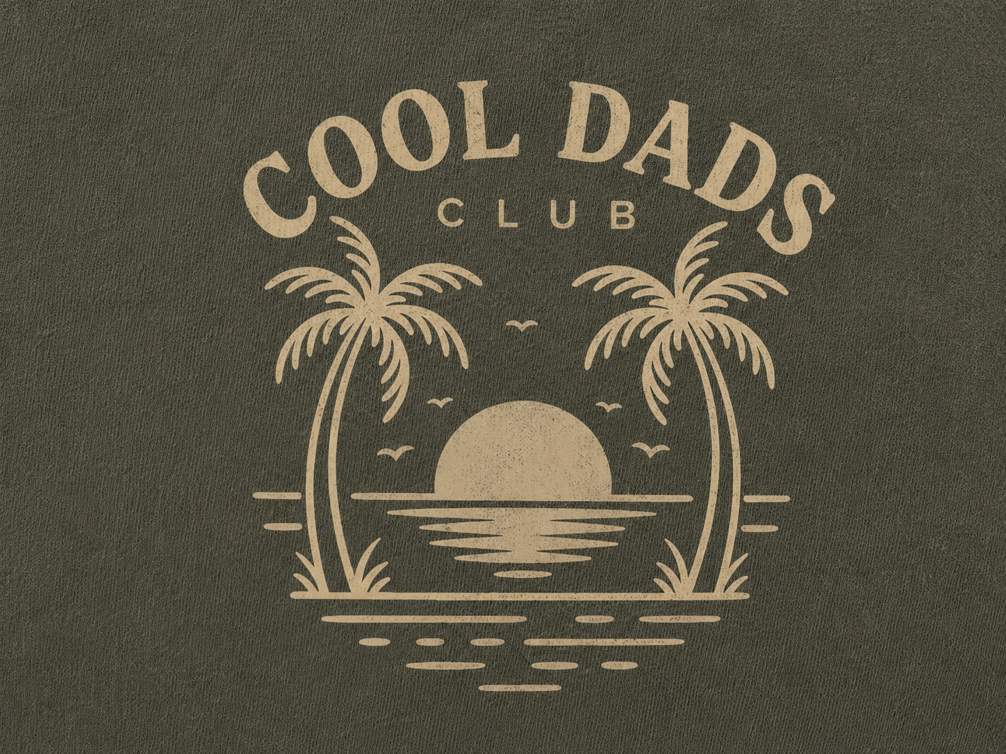 Cool Dads Club – Vintage Coastal Dad Shirt | Retro Palm Tree Comfort Colors Tee | Minimalist Summer Dad Graphic Tee
