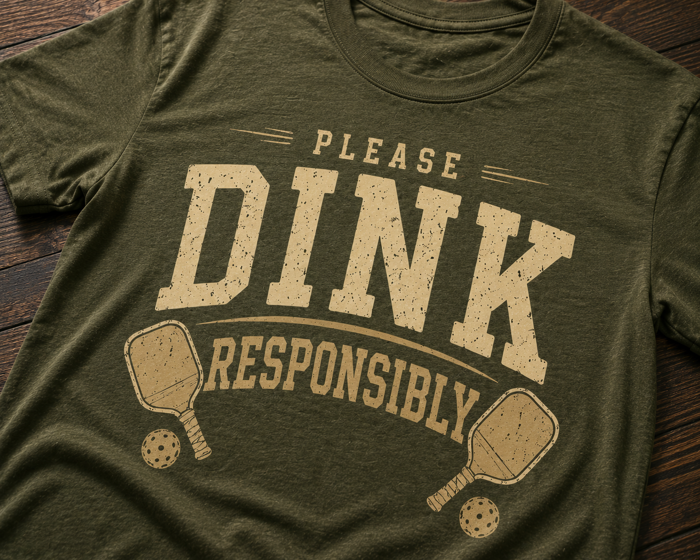 Dink Responsibly Shirt – Funny Pickleball T-Shirt, Pickleball Gift for Men & Women